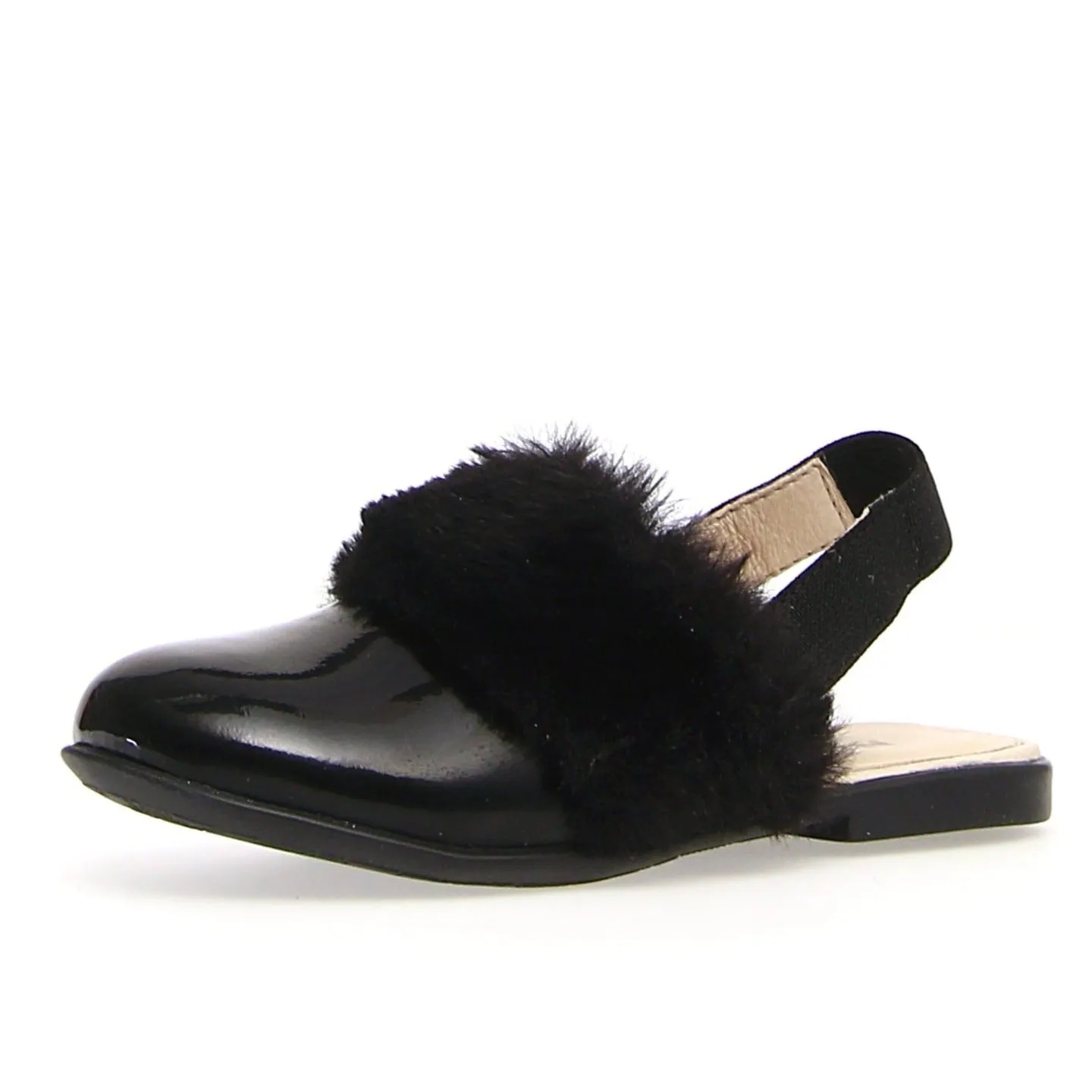 Naturino Girl's Toocuutie Faux Fur Slides - Black Daily Ease