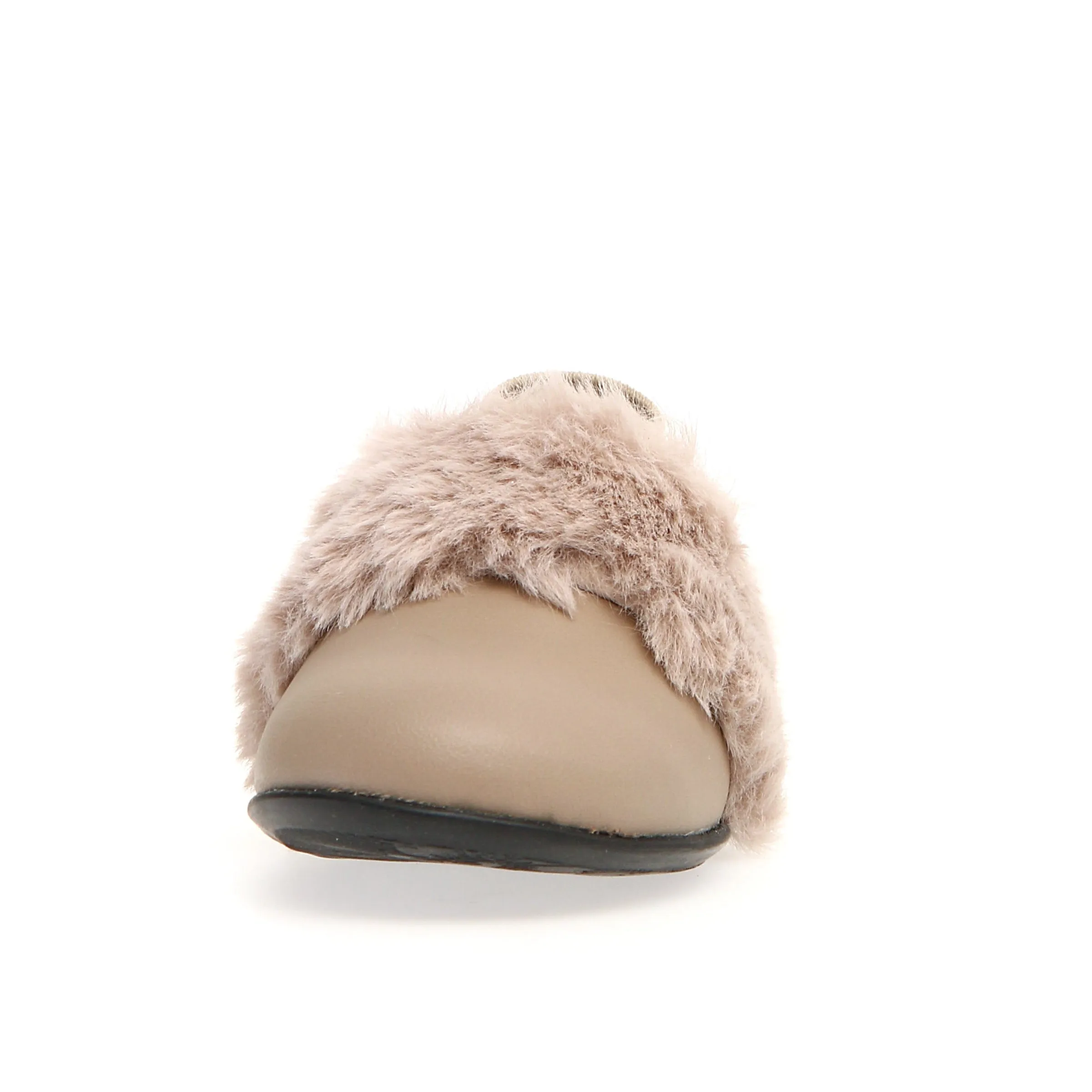 Naturino Girl's Toocuutie Fur Sandals - Taupe quick-dry base