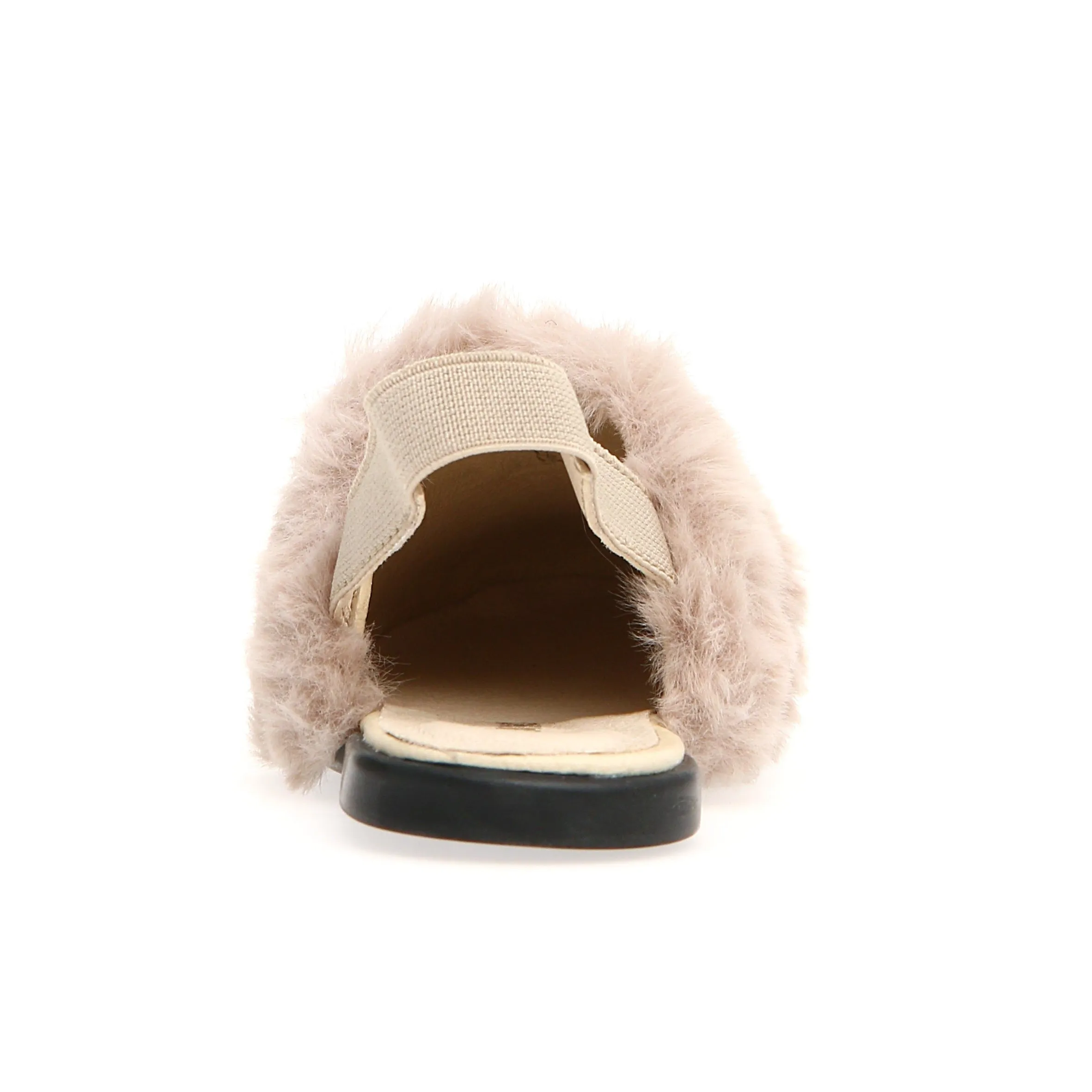 Naturino Girl's Toocuutie Fur Sandals - Taupe Carefree Feet