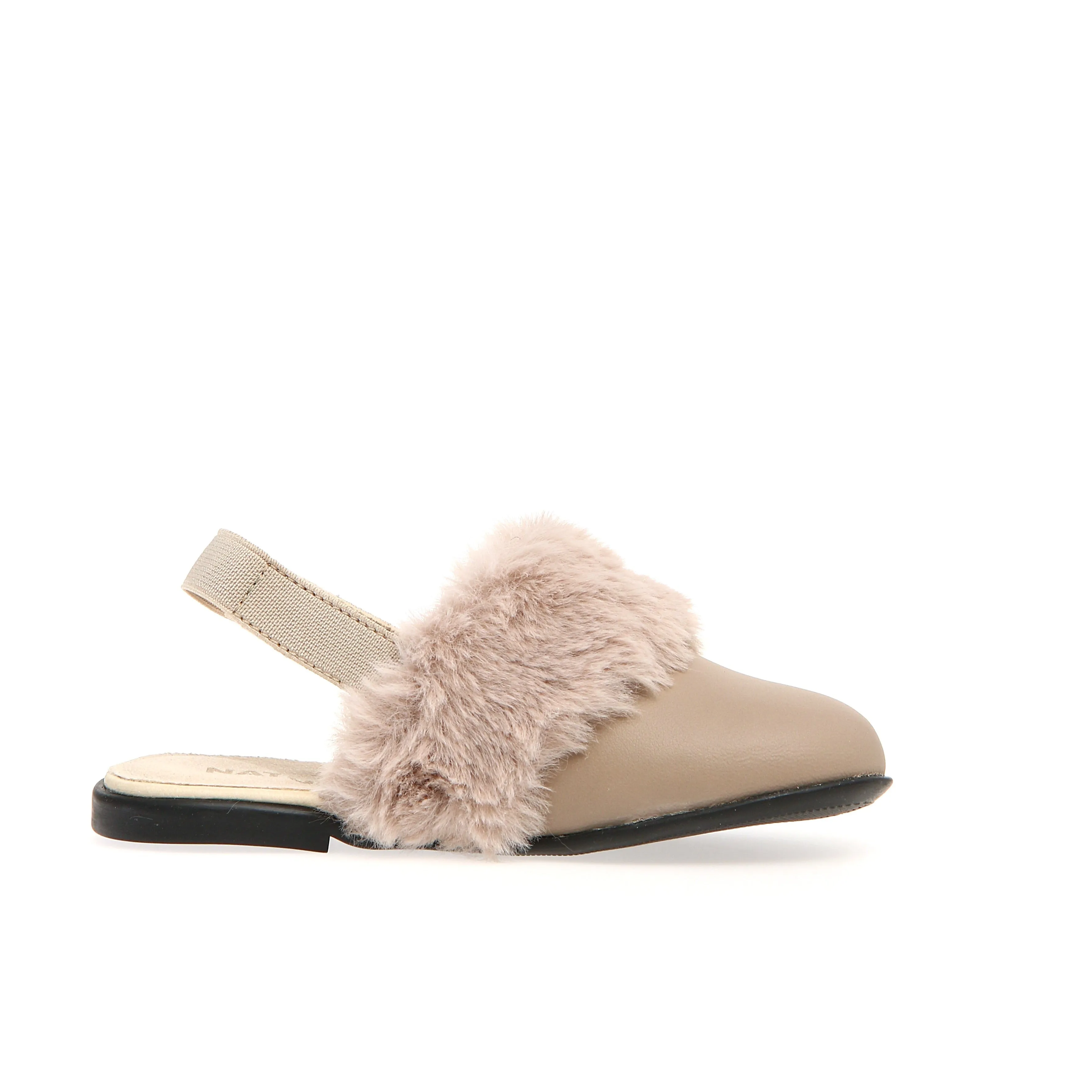 Naturino Girl's Toocuutie Fur Sandals - Taupe quick change