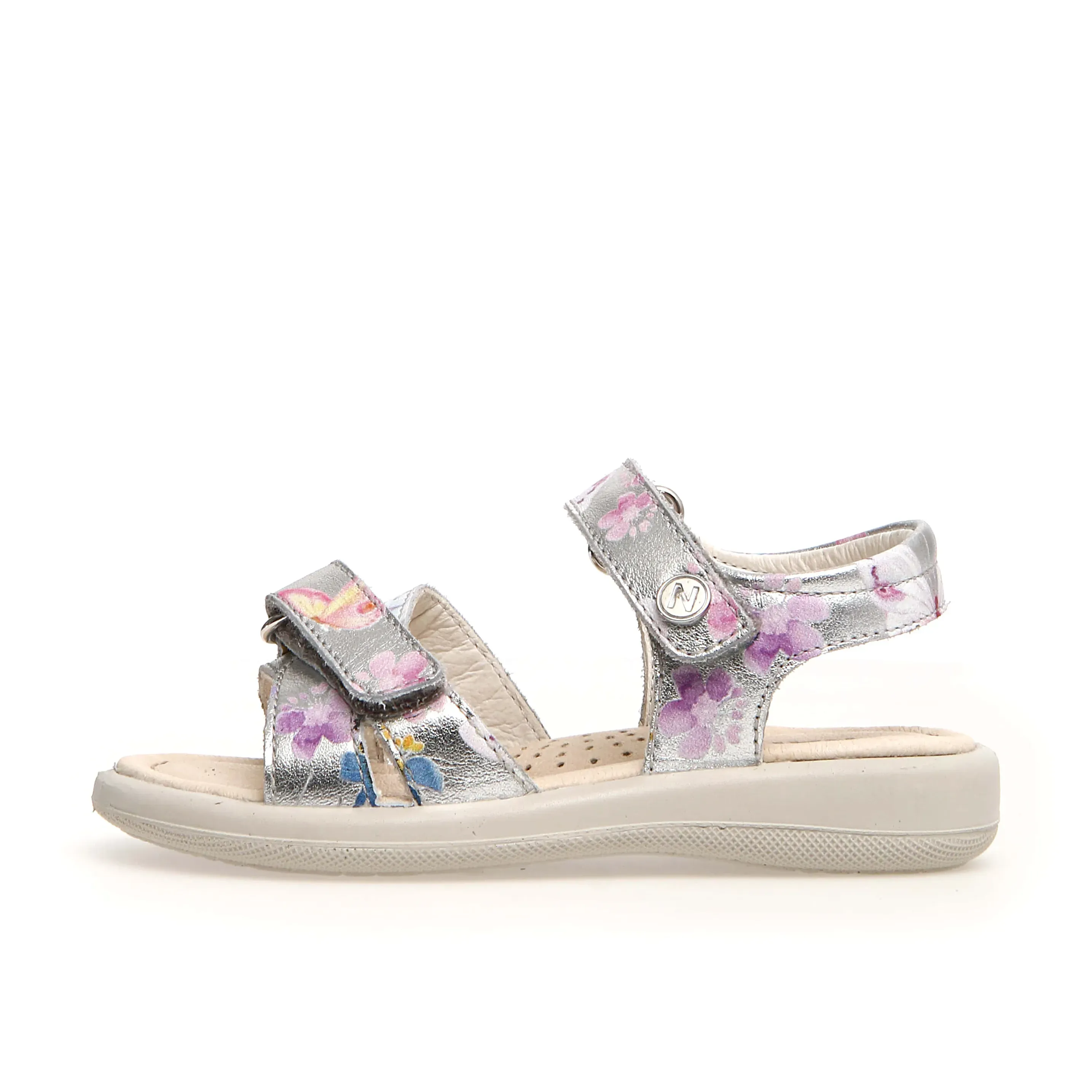 Naturino Houdan Girl's Sandals - Metallic Silver Dream Print Earth Mood