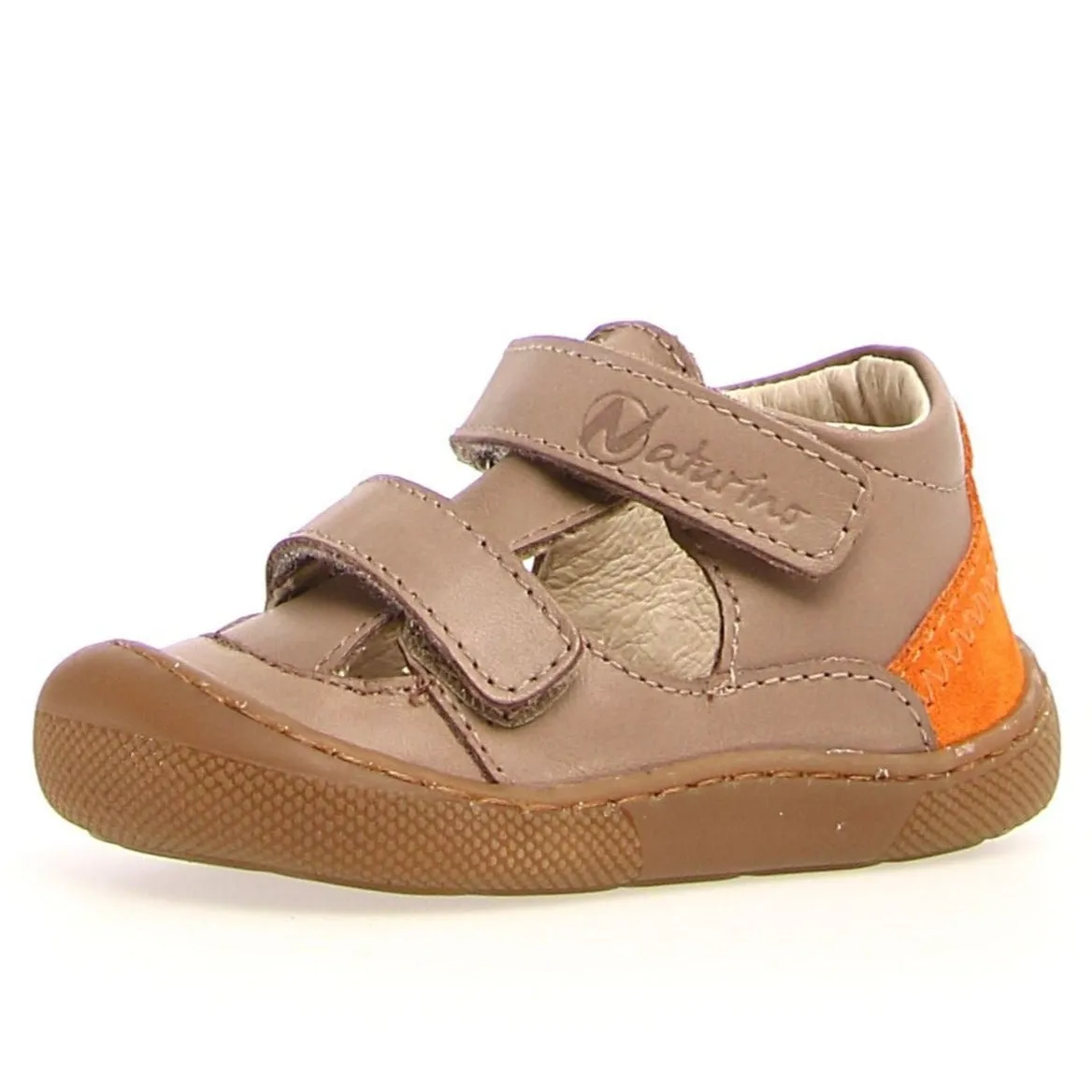 Naturino Irty's Boy's Barefoot Casual Shoes - Taupe/Orange easy match