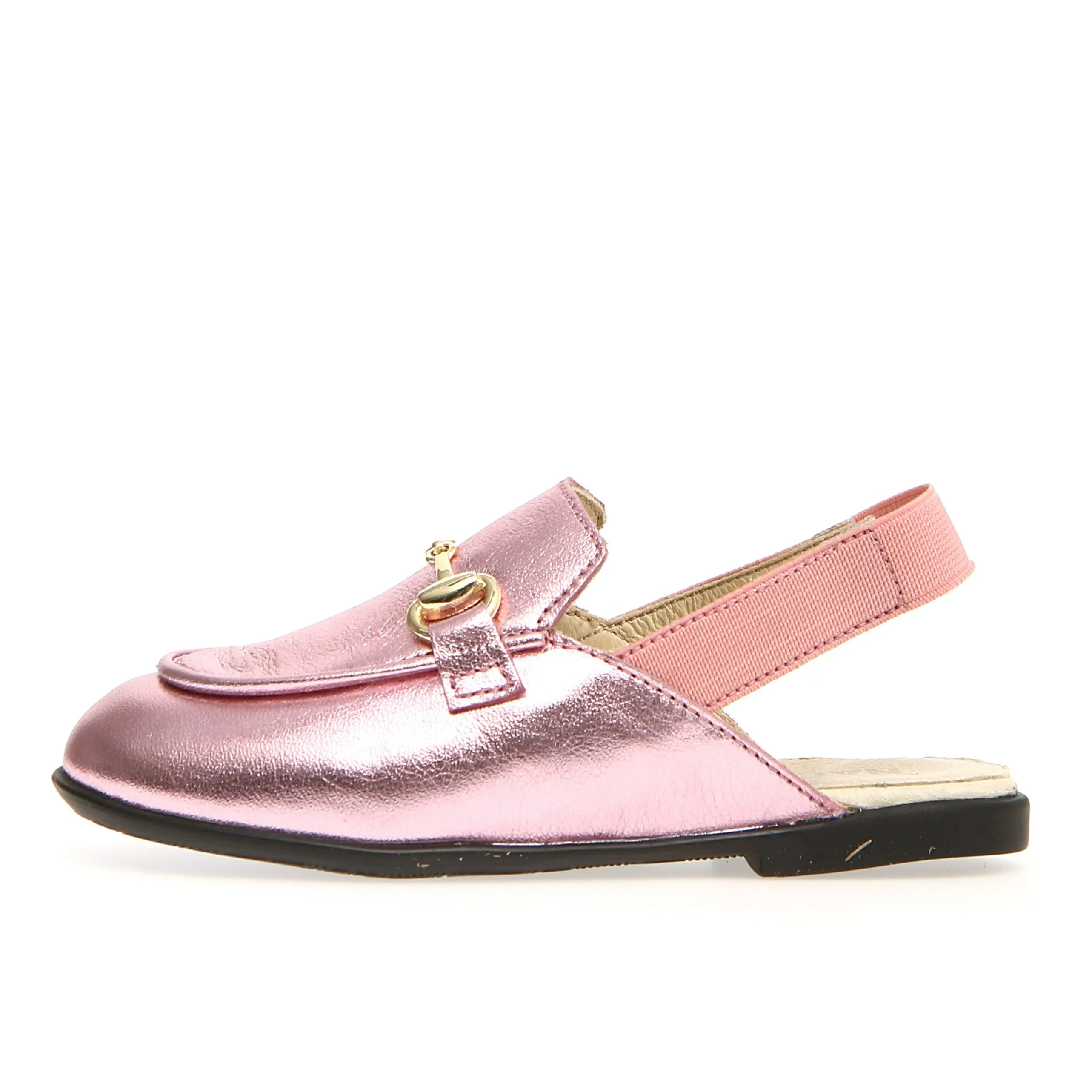 Naturino Mestre Girl's Dress Shoes - Metallic Pink/Elastic Pink tie match
