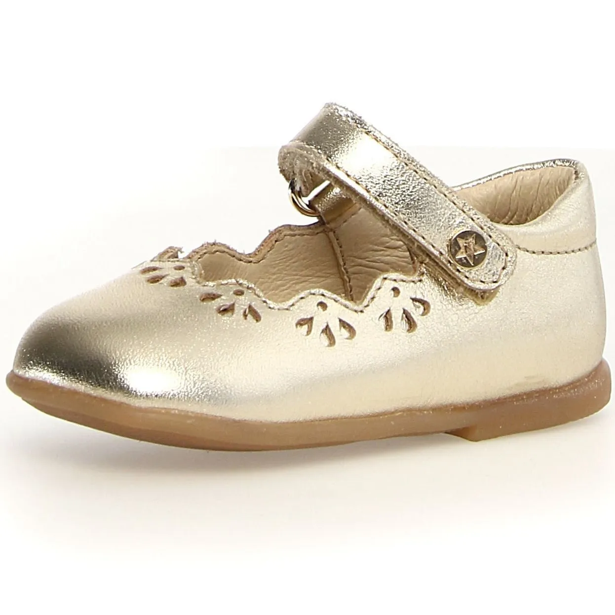 Naturino Olya Girl's Dress Shoes - Metallic Platinum dapper touch