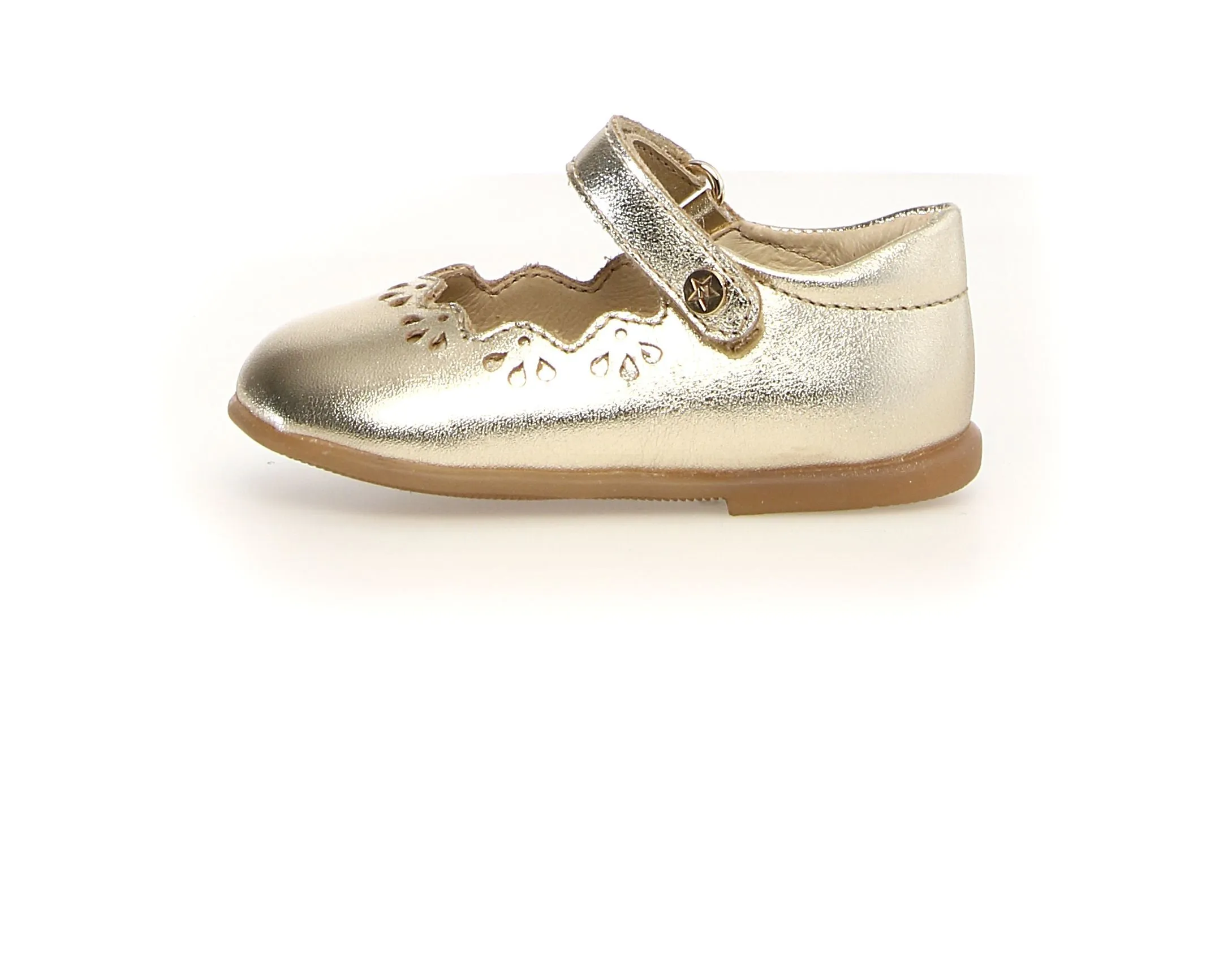Naturino Olya Girl's Dress Shoes - Metallic Platinum suit ready