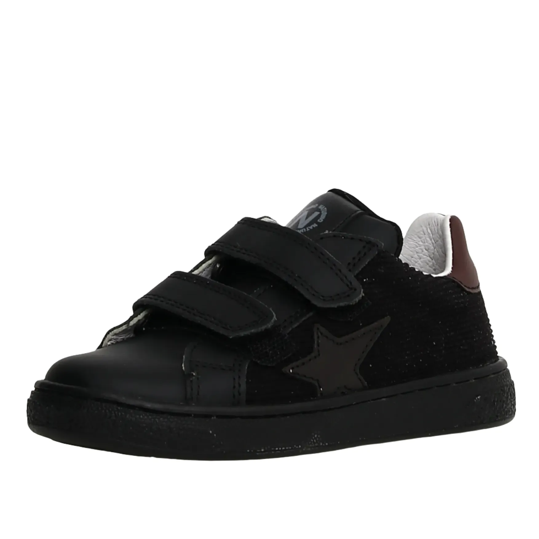 Naturino Pinn VI Boy's and Girl's Casual Shoes - Black/Dark Brown calm fit