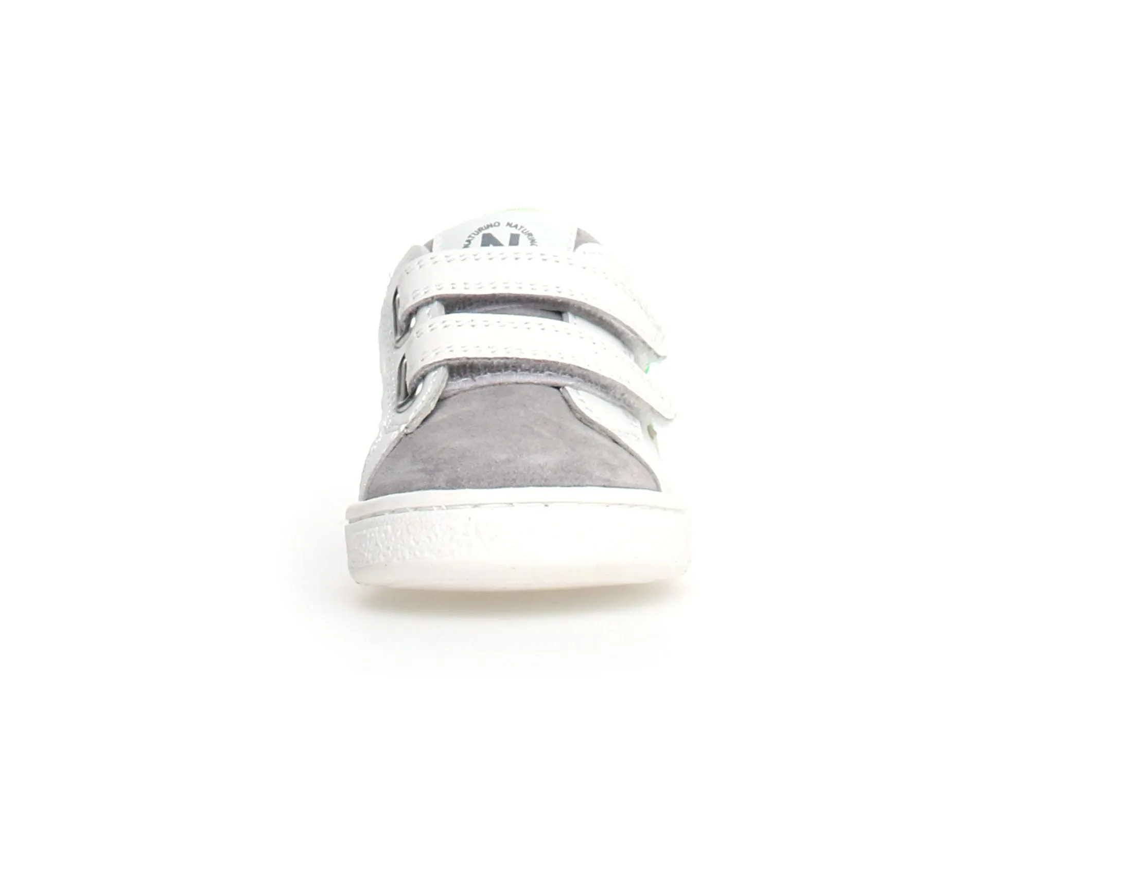 Naturino Pinn VL Boy's and Girl's Casual Shoes Sneakers - Grey/White/Green Fluorescent clean edge
