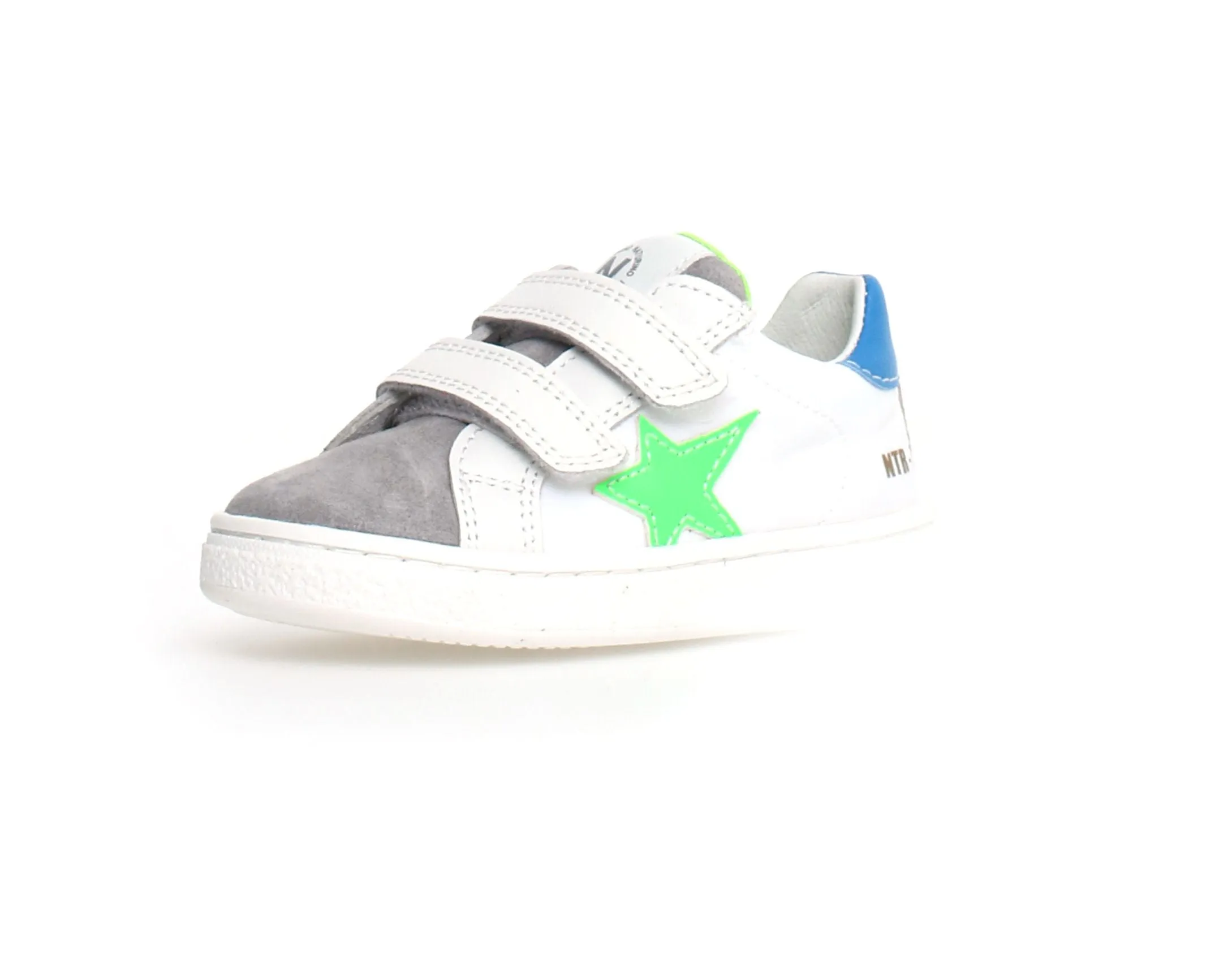 Naturino Pinn VL Boy's and Girl's Casual Shoes Sneakers - Grey/White/Green Fluorescent easy vibe