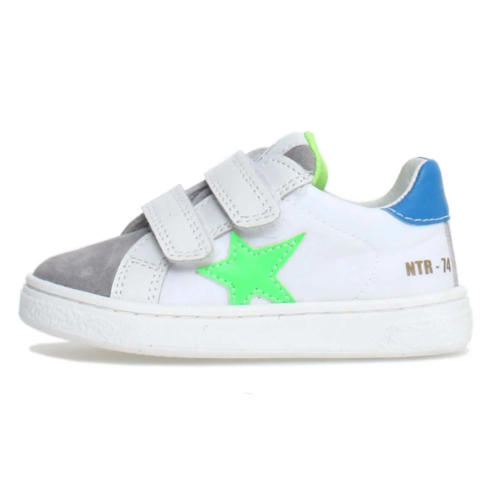 Naturino Pinn VL Boy's and Girl's Casual Shoes Sneakers - Grey/White/Green Fluorescent office vibe
