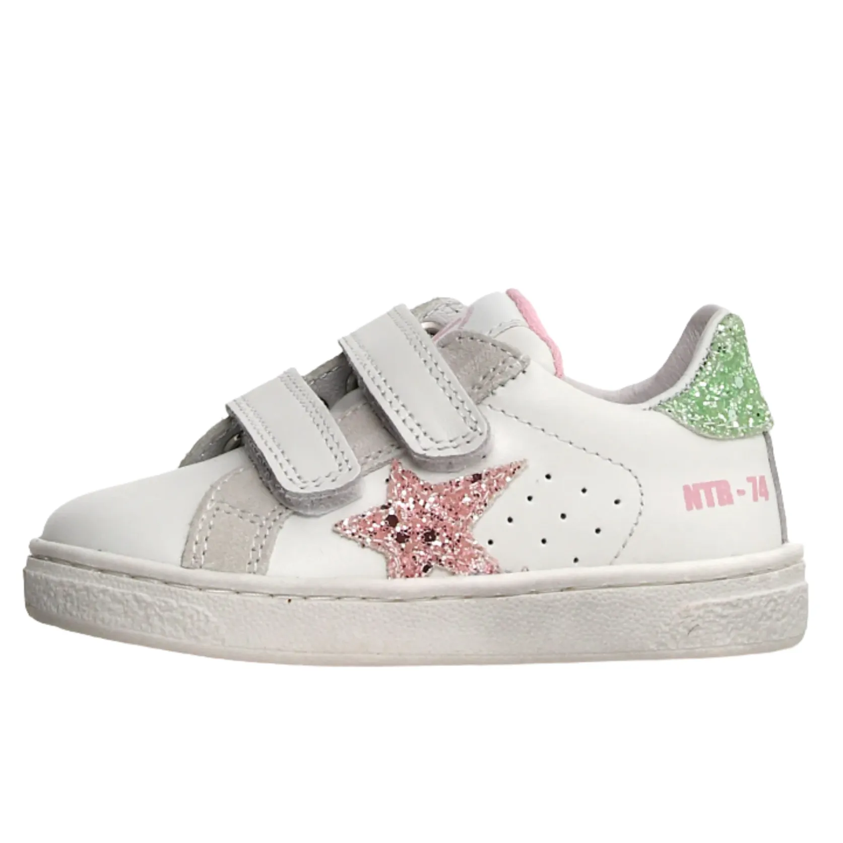 Naturino Pinn Vl Girl's Casual Shoes - White/Pink/Light Green mood wear