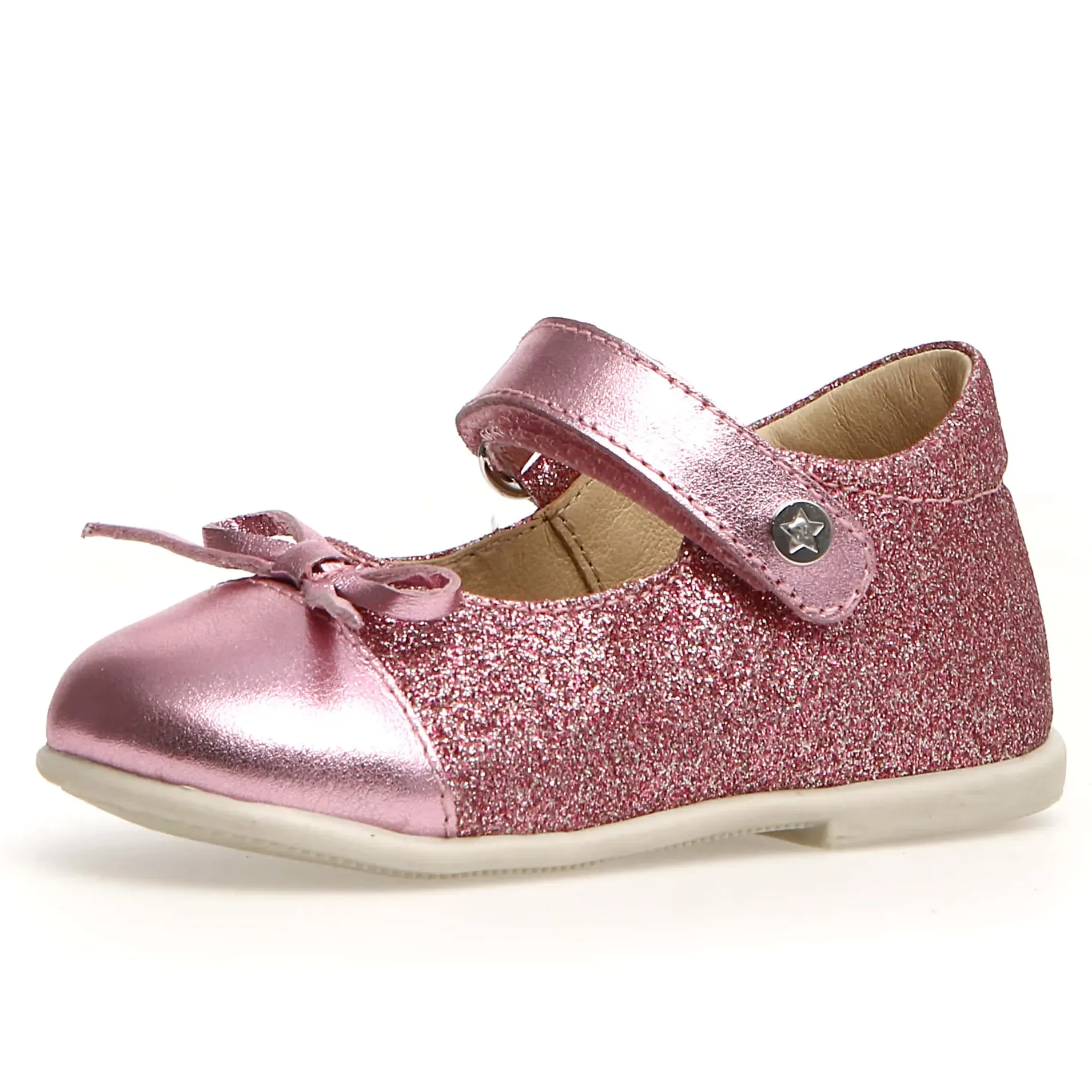 Naturino Salleny Girl's Dress Shoes - Metallic / Glitter Pink understated class