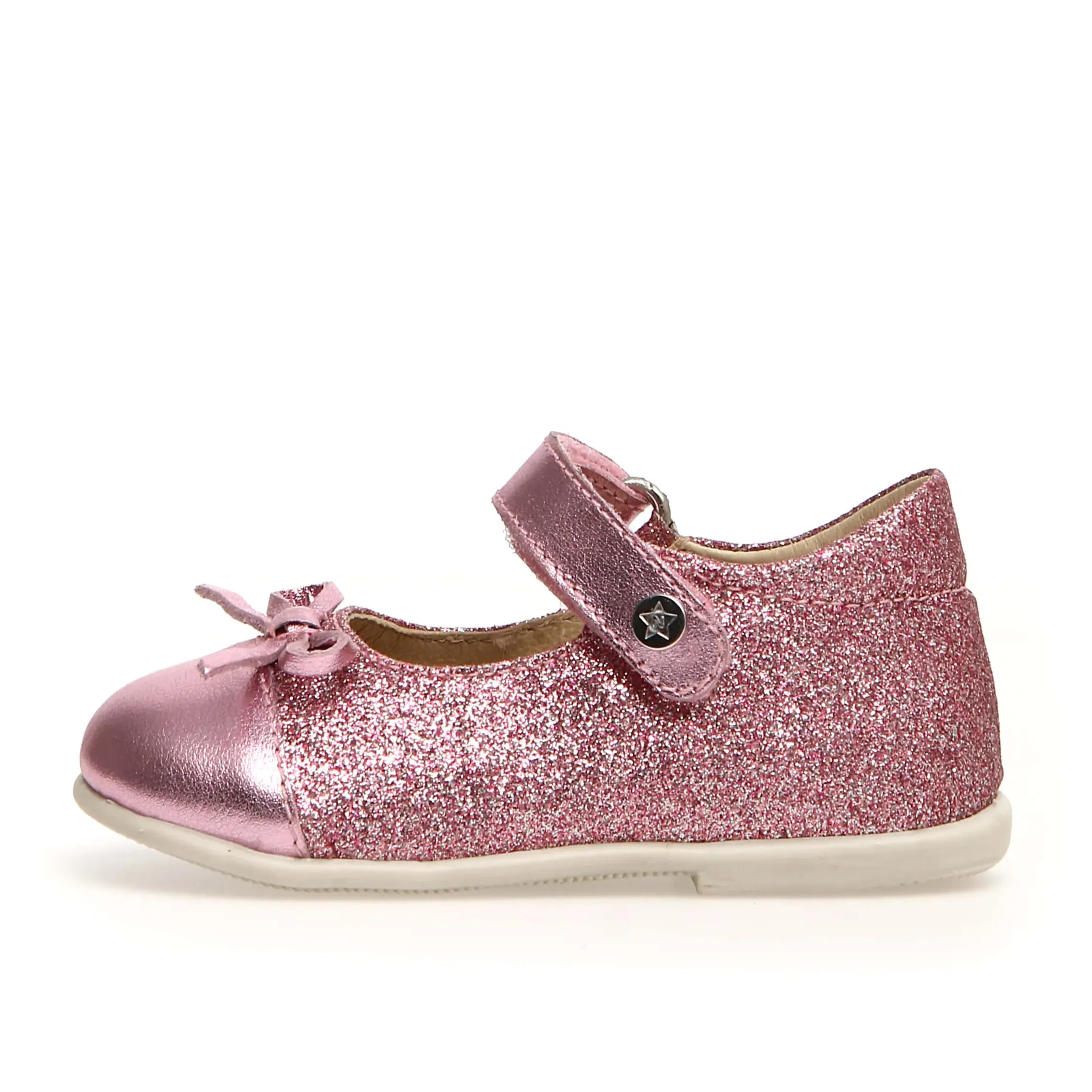 Naturino Salleny Girl's Dress Shoes - Metallic / Glitter Pink office classic