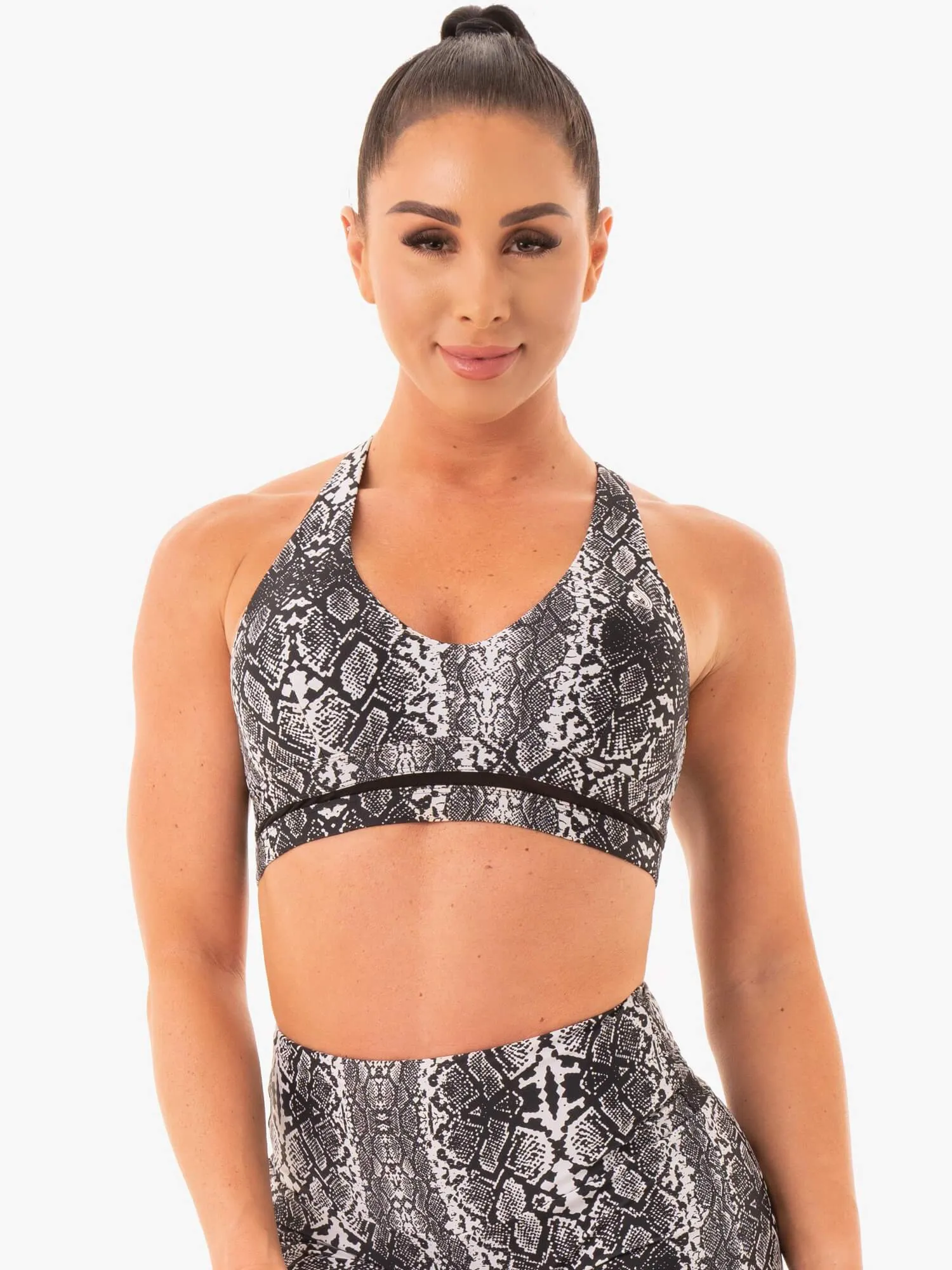 NEM X RW Sports Bra - White Snake Heat Release