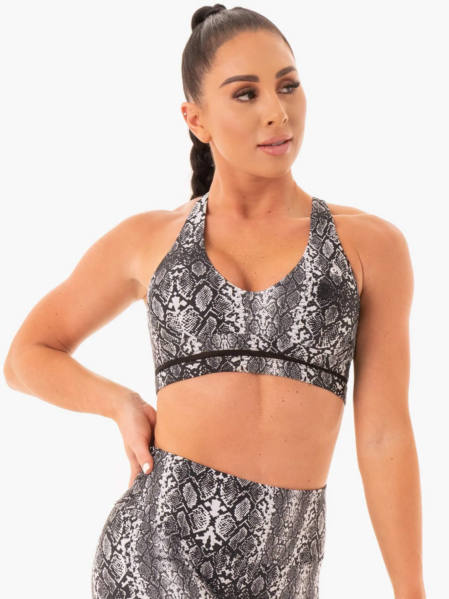 NEM X RW Sports Bra - White Snake 360 Support
