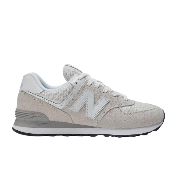 New Balance Men's 574 White/Grey Pulse Step
