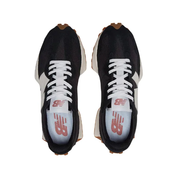 New Balance Women's 327 Black/White minimalist tone