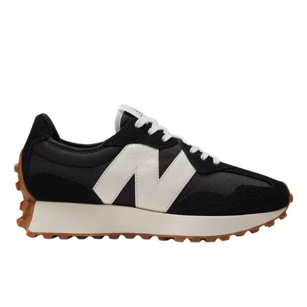 New Balance Women's 327 Black/White Soft Landing