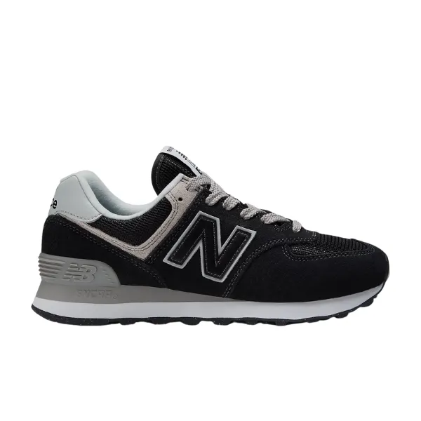 New Balance Women's 574 Core Black/White baby stroll