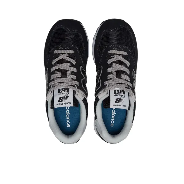 New Balance Women's 574 Core Black/White foot hug