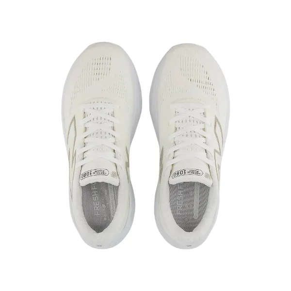 New Balance Women's Fresh Foam X 1080v14 Wide White/Gold Fashion Dash