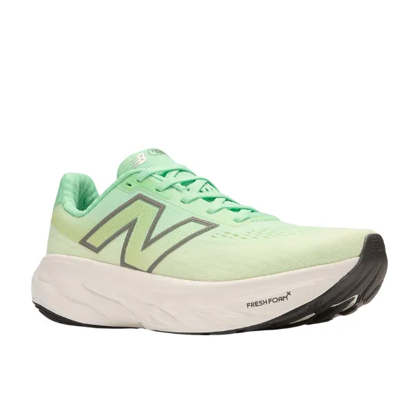 New Balance Women's Fresh Foam X 1080v14 Wide White/Green cozy finish