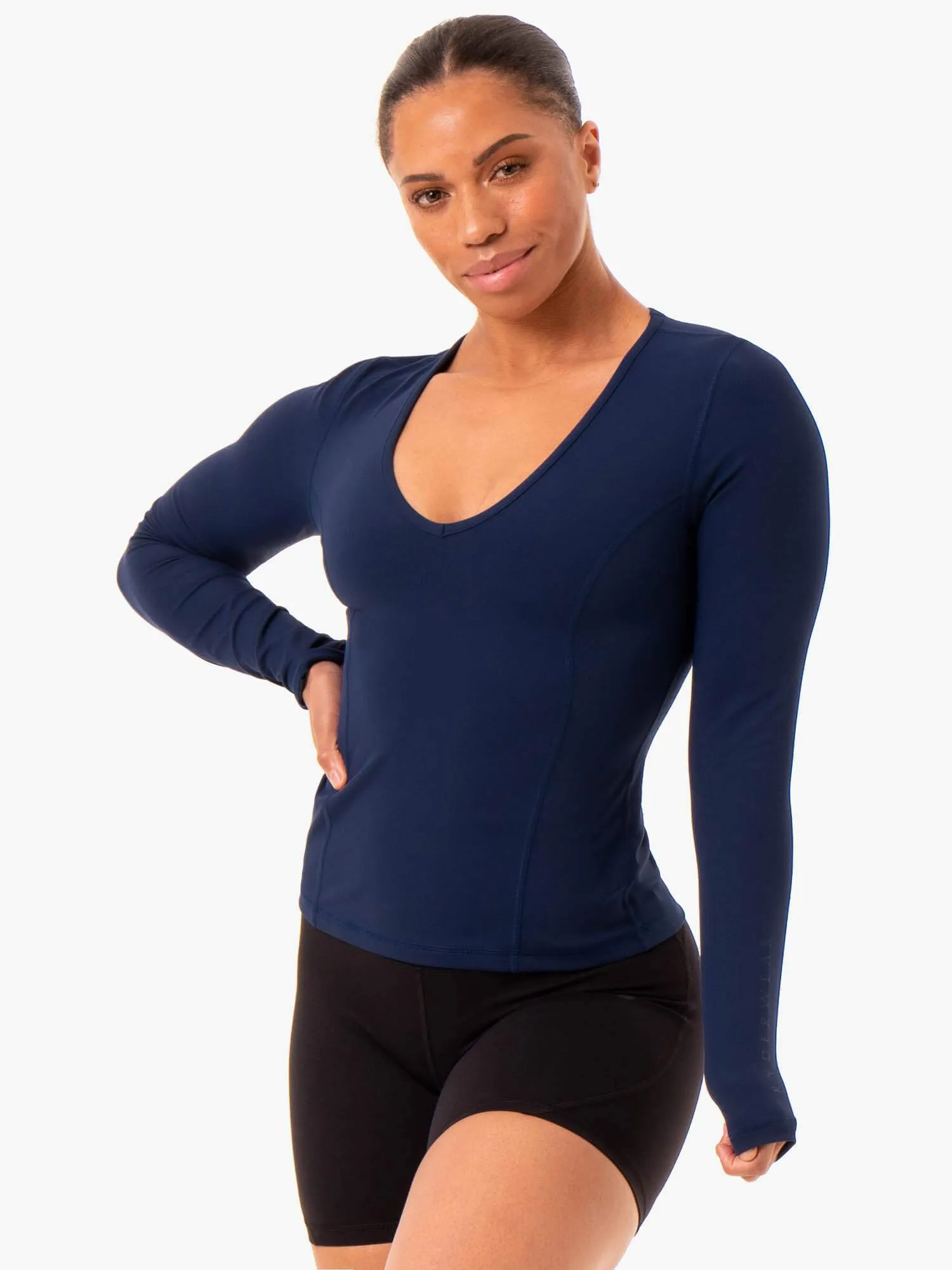 NKD Align Long Sleeve Training Top - Navy comfy durable