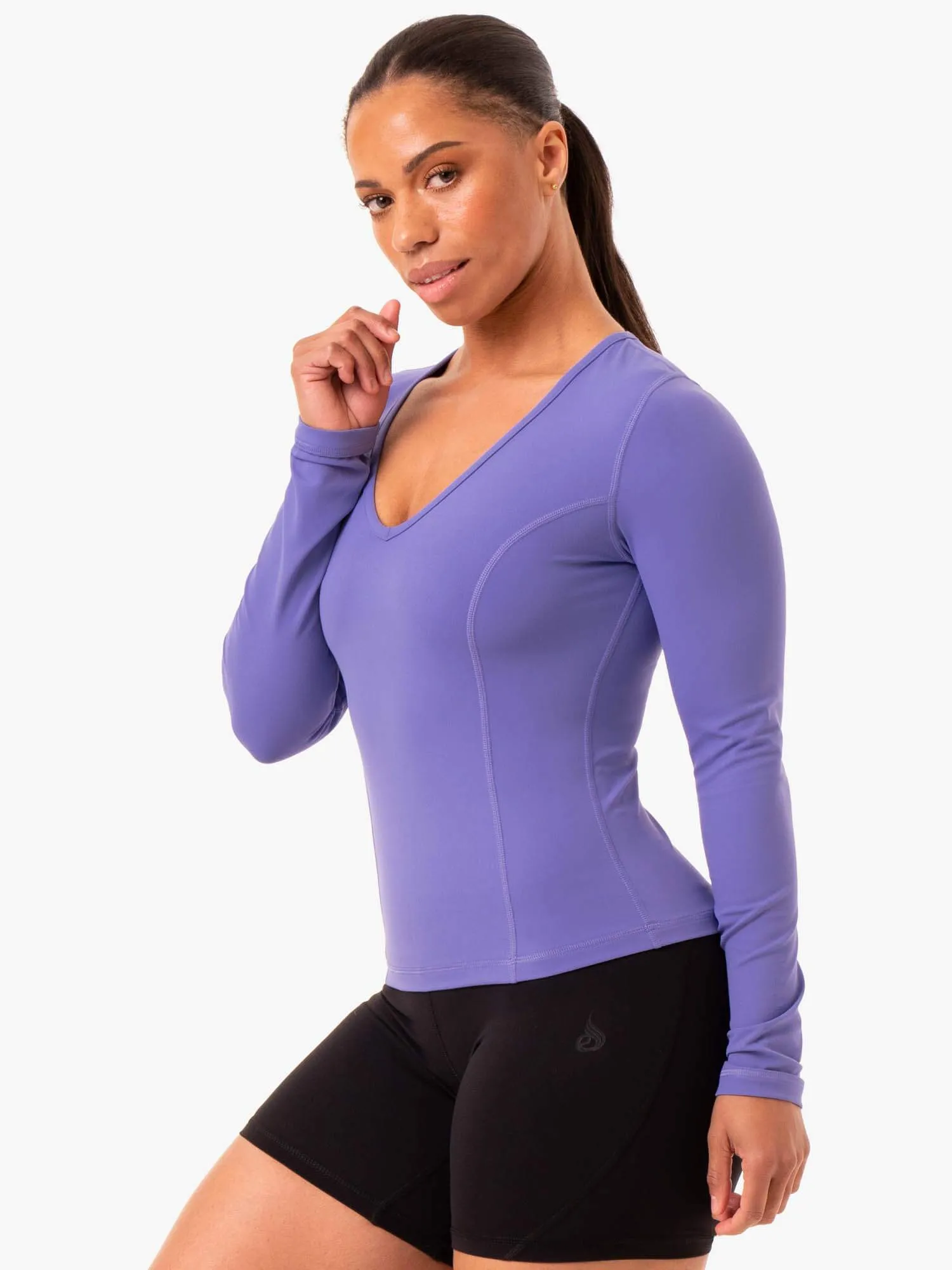 NKD Align Long Sleeve Training Top - Purple color choice