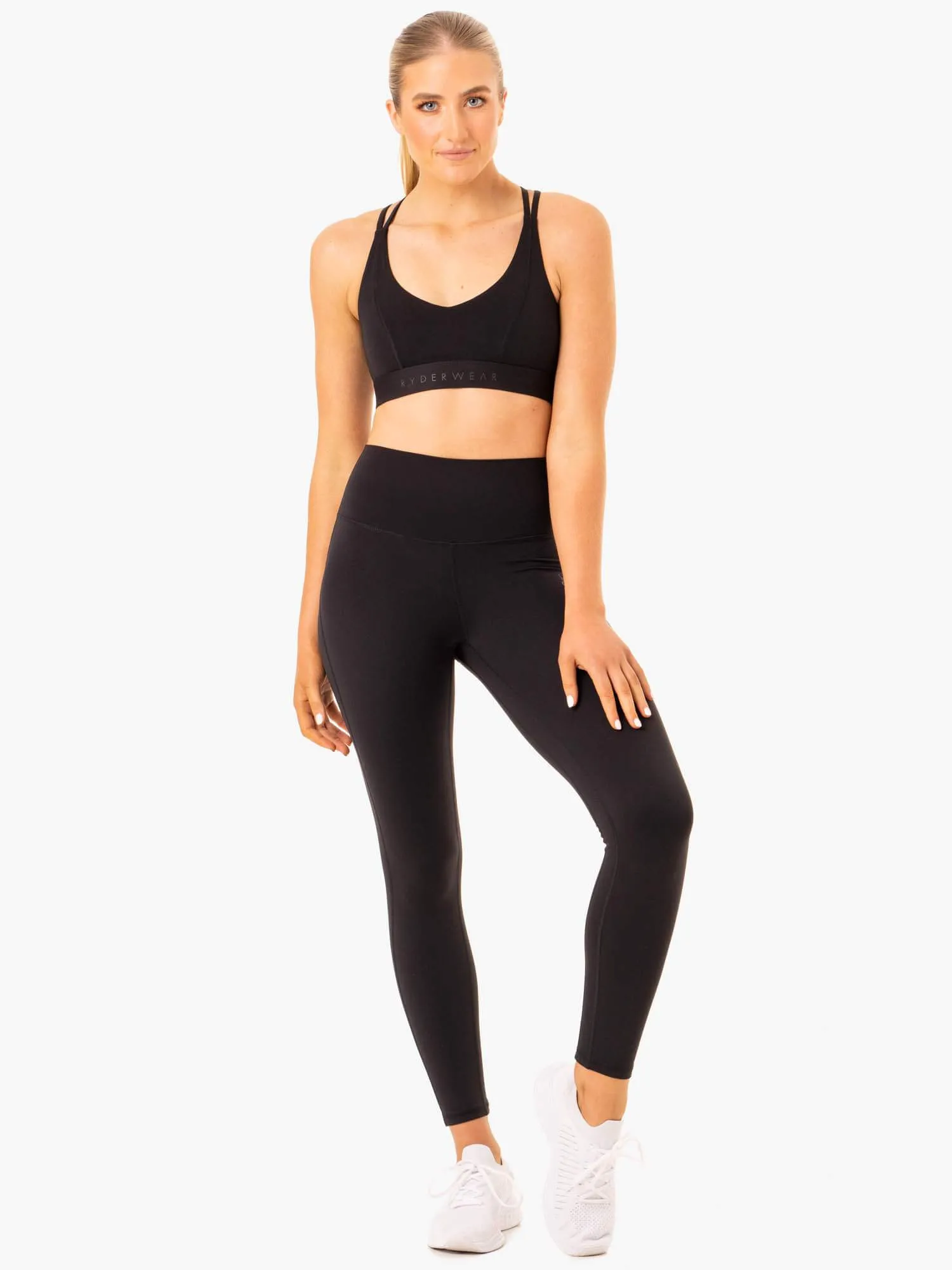 NKD Align Sports Bra - Black Elastic Band
