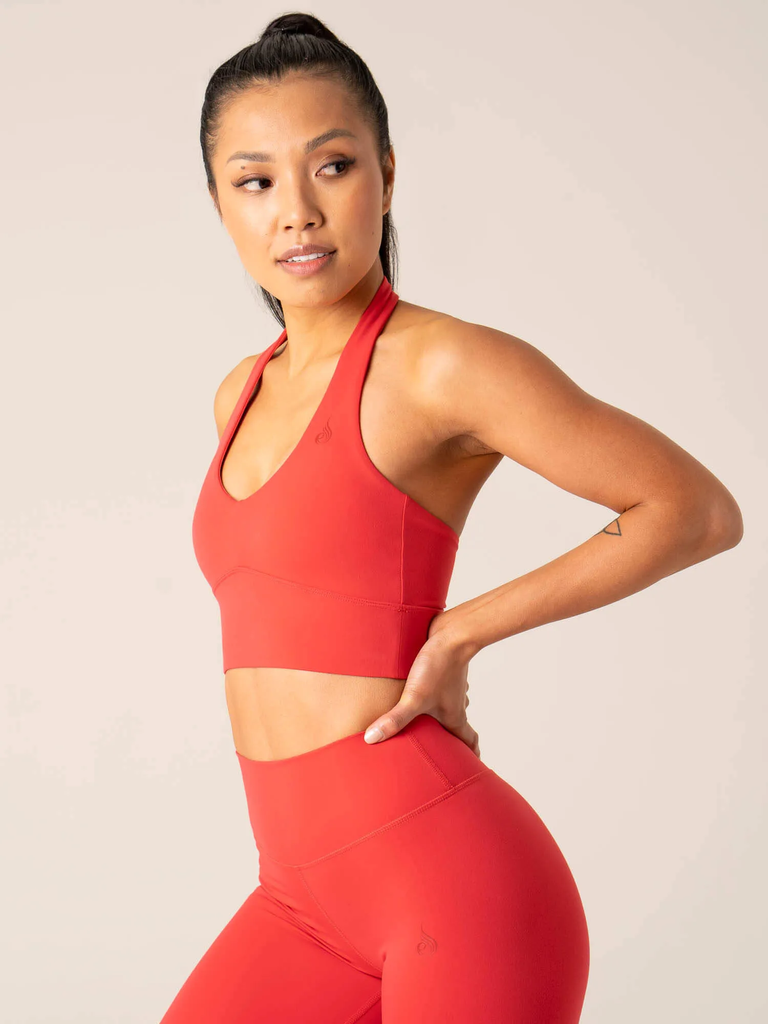 NKD Arch Halter Sports Bra - Red Light Weight