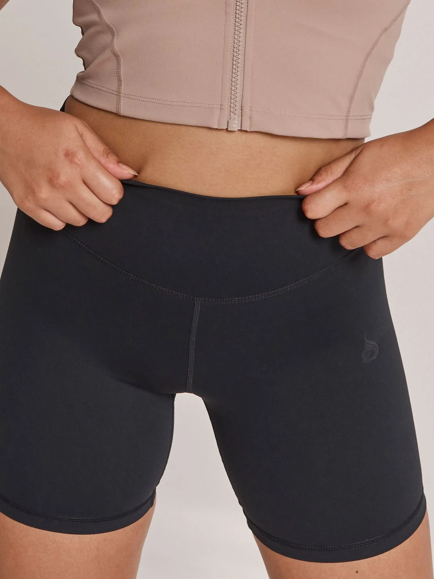 NKD Arch Mid-Length Shorts - Black sweat barrier