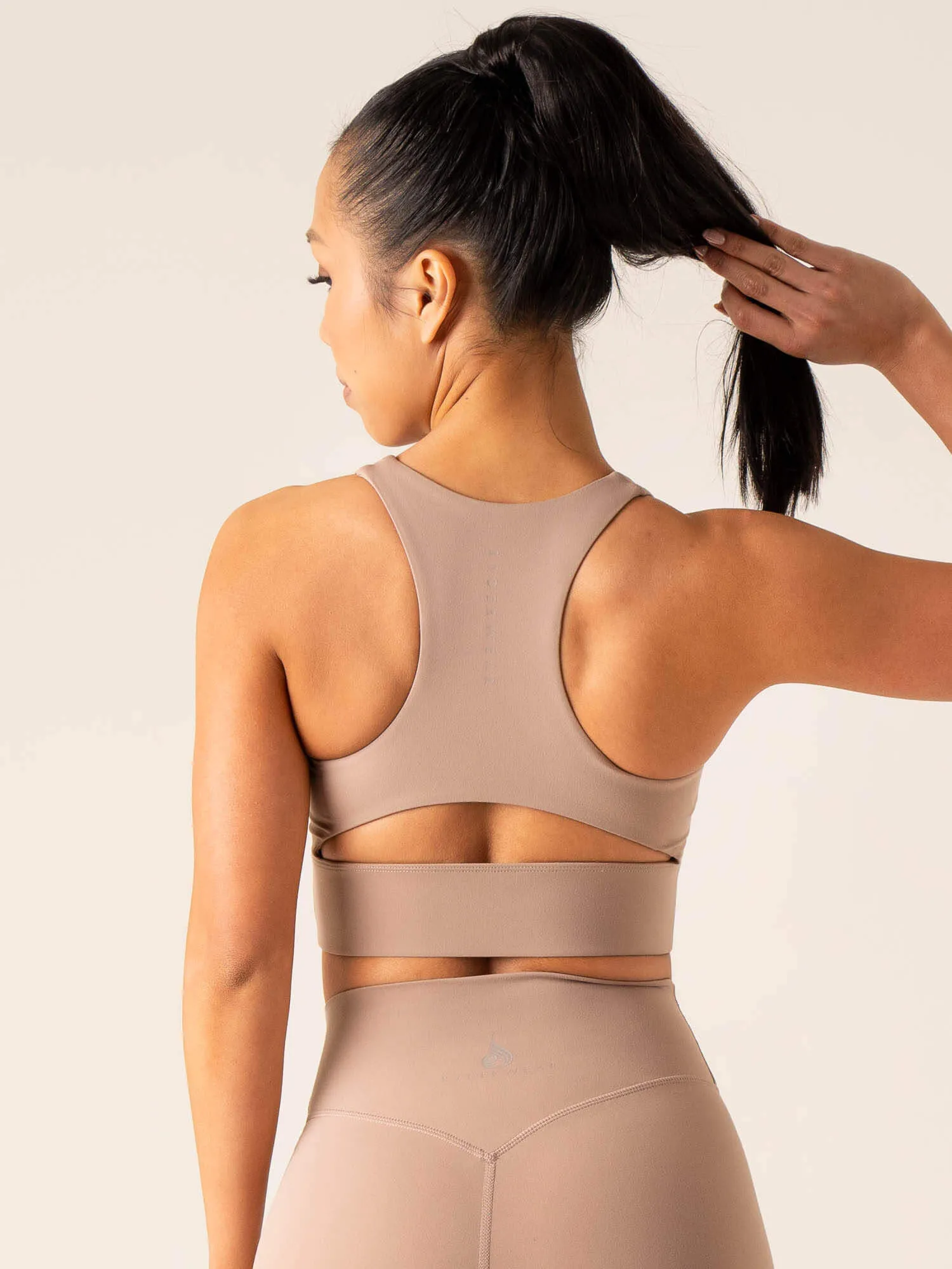 NKD Arch Sports Bra - Taupe Elastic Comfort