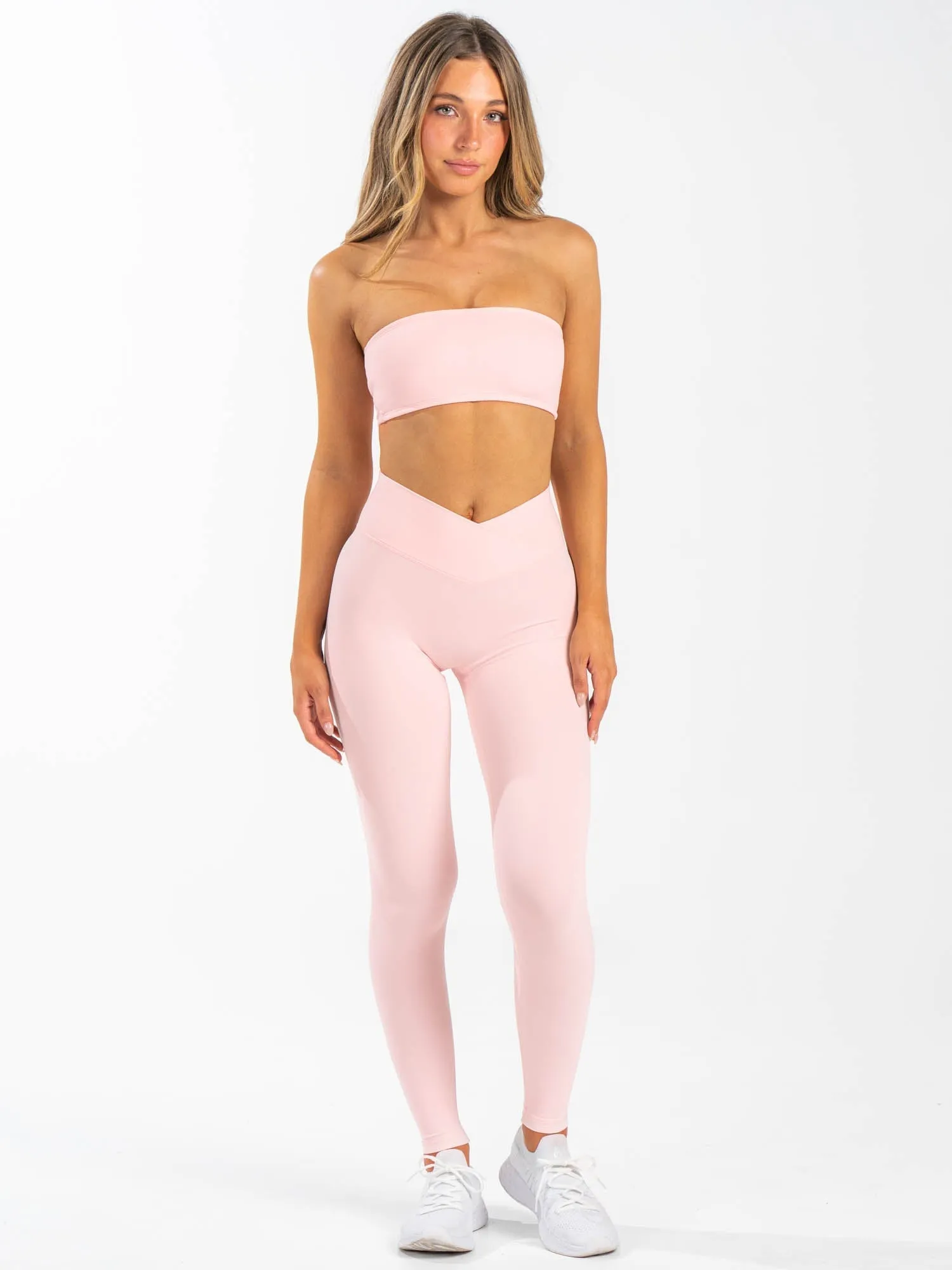 NKD Cross Waist Band Leggings - Pink Musk Slim fit