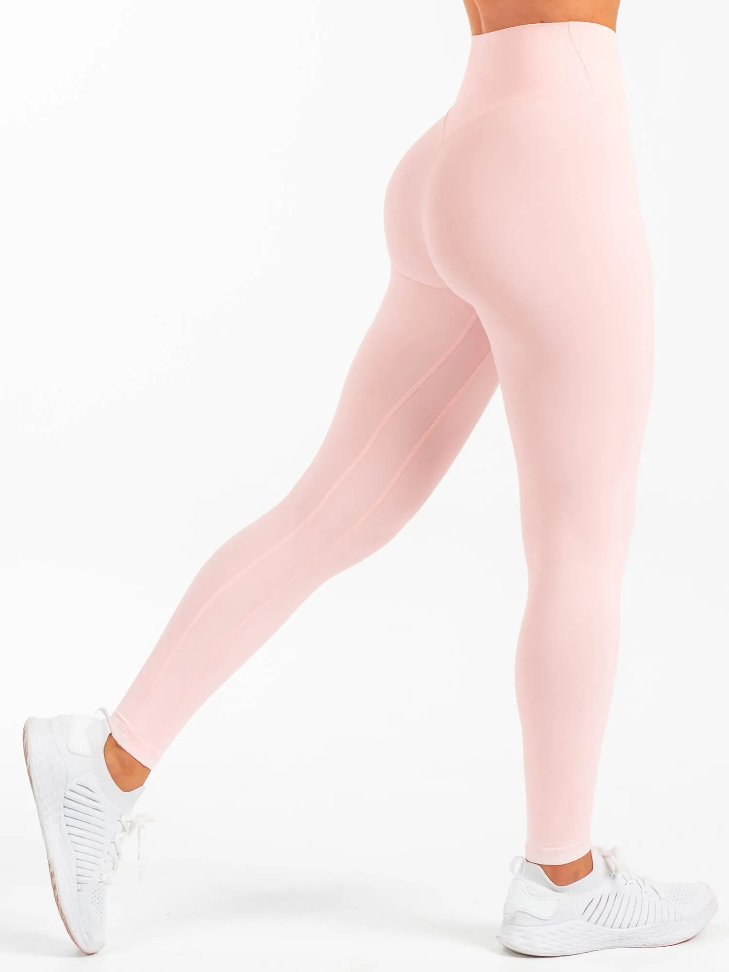 NKD Cross Waist Band Leggings - Pink Musk Performance wear