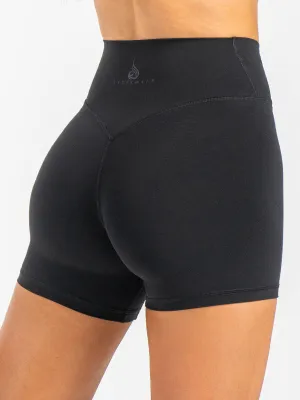 NKD Cross Waist Band Shorts - Black gym culture