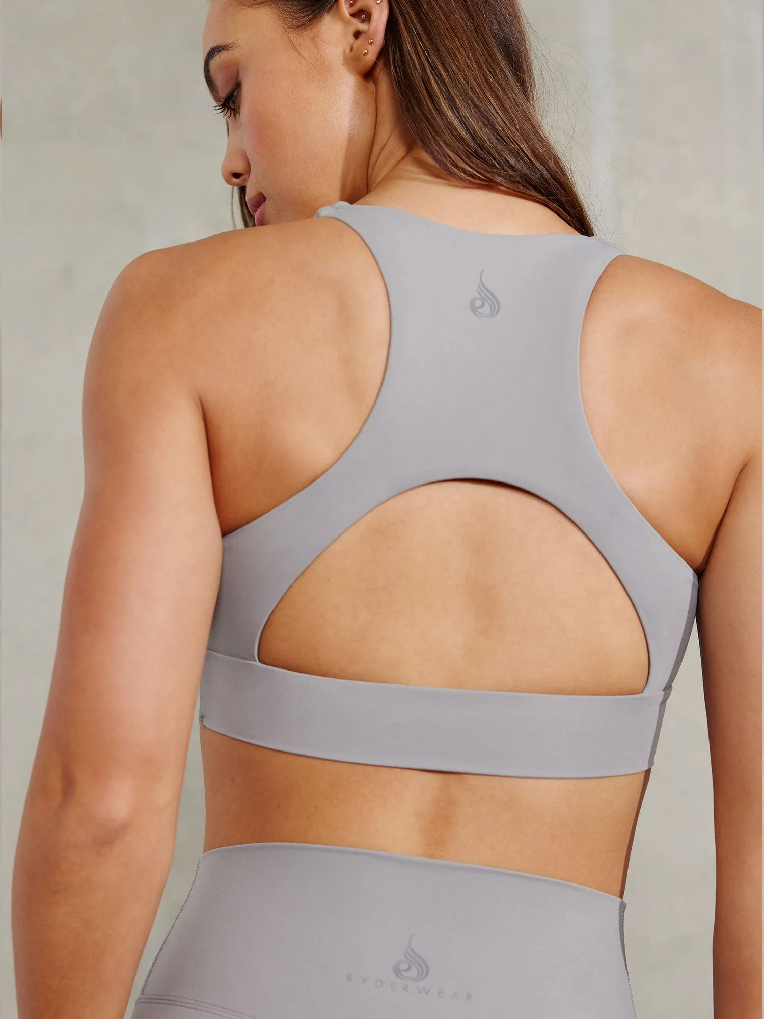 NKD Embody Sports Bra - Steel Grey Elastic Fabric