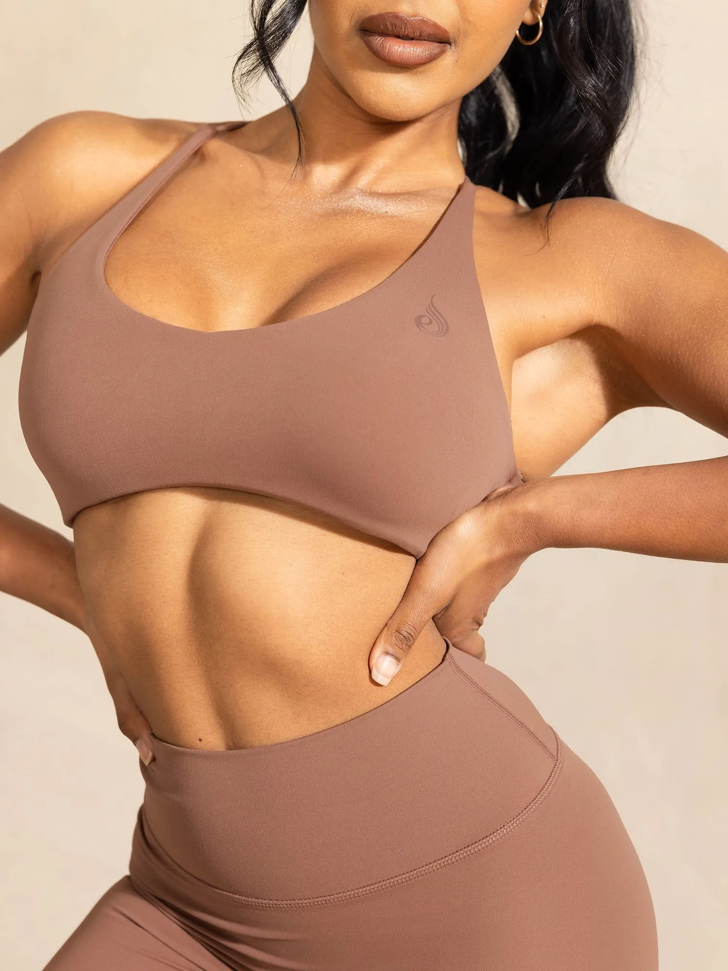 NKD Embody Sports Crop - Mocha Compression Fit