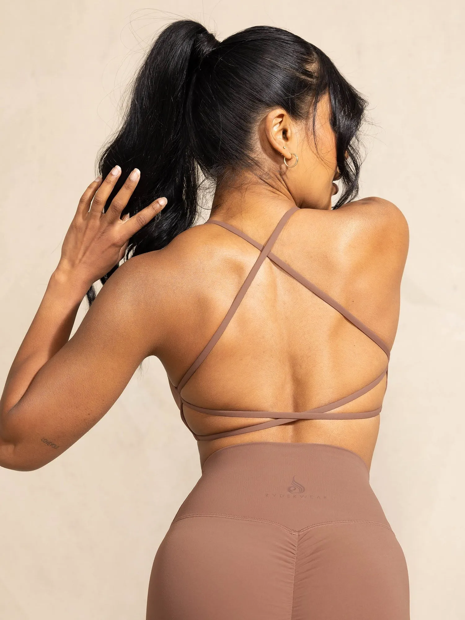 NKD Embody Sports Crop - Mocha Lightweight Feel