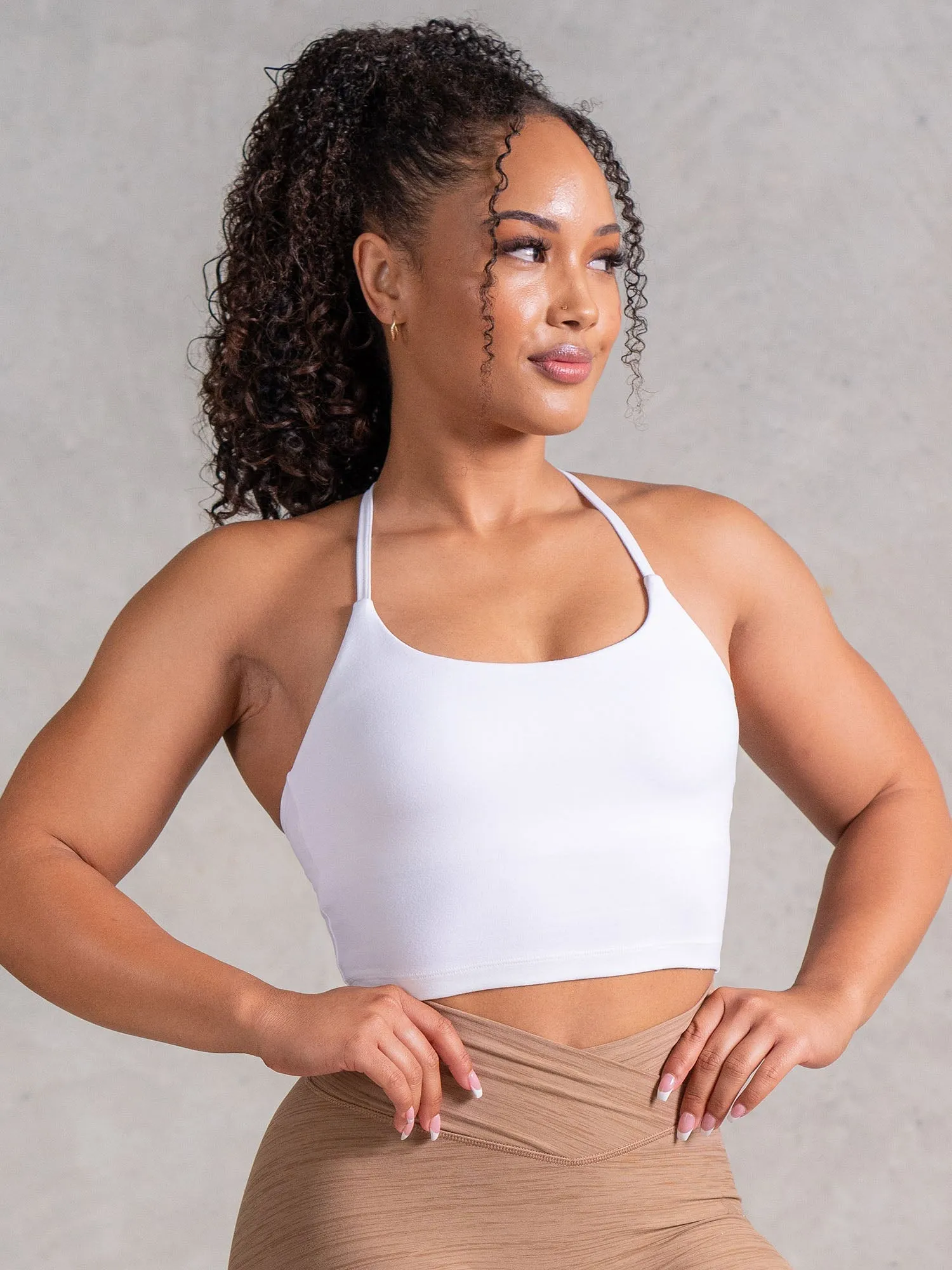 NKD Embody Tank Bra - White Performance Wear