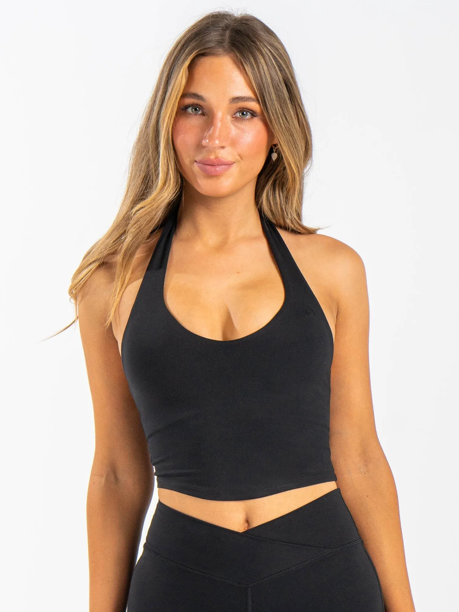 NKD Halter Shelf Tank - Black hot sale