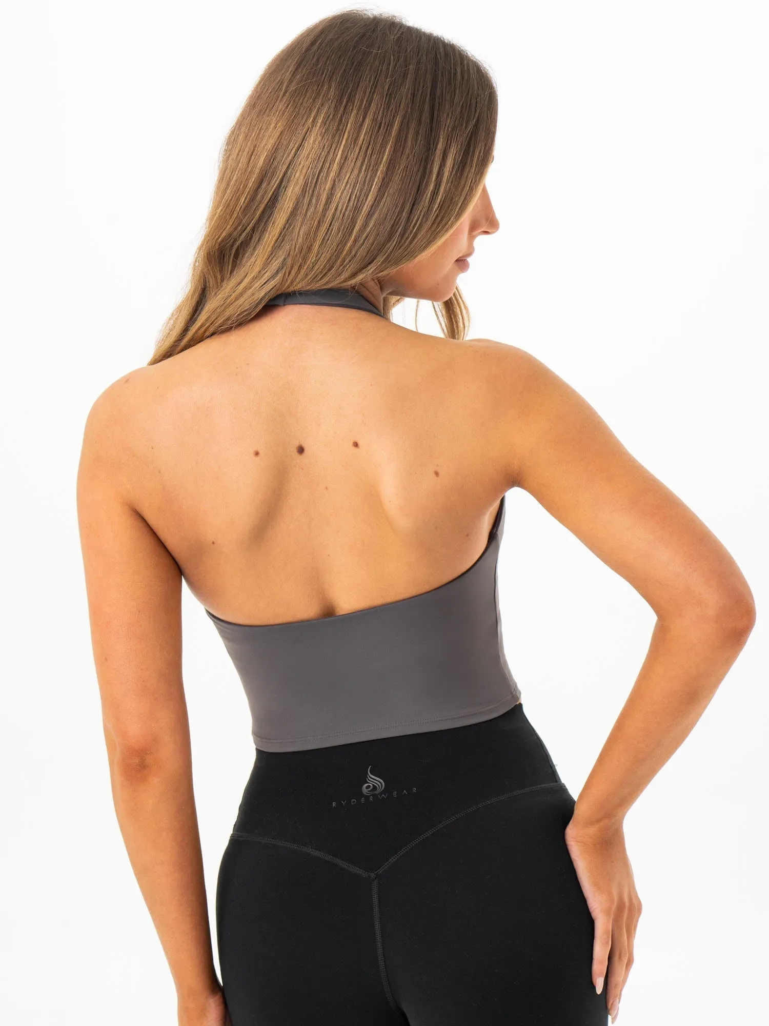 NKD Halter Shelf Tank - Charcoal trend match
