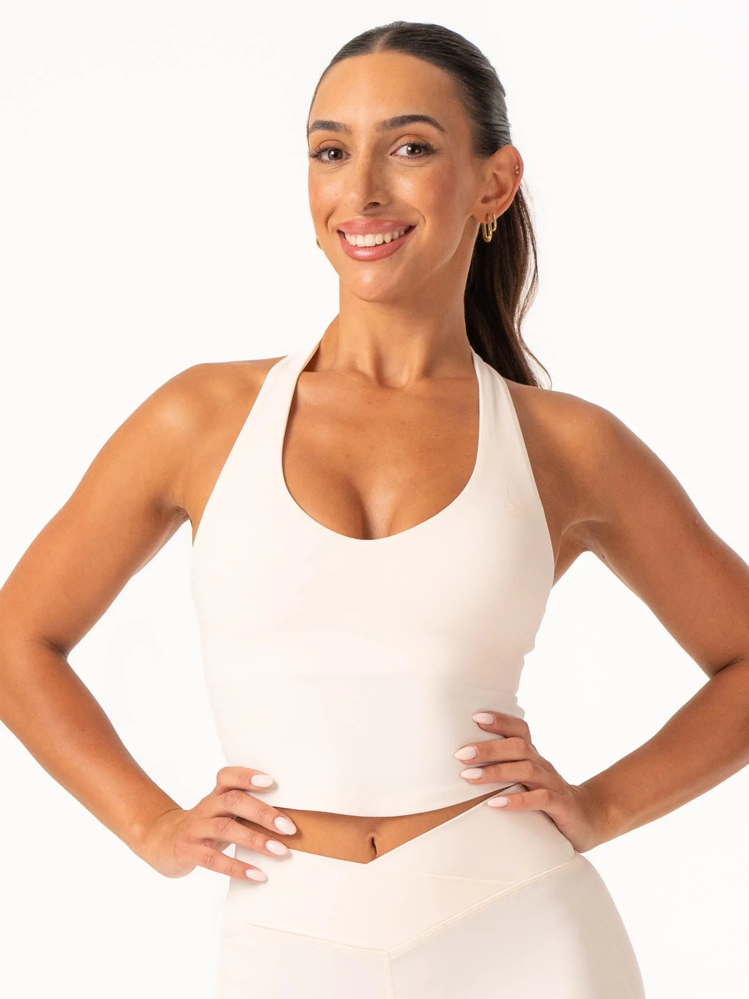 NKD Halter Shelf Tank - Off White Breath Wrap