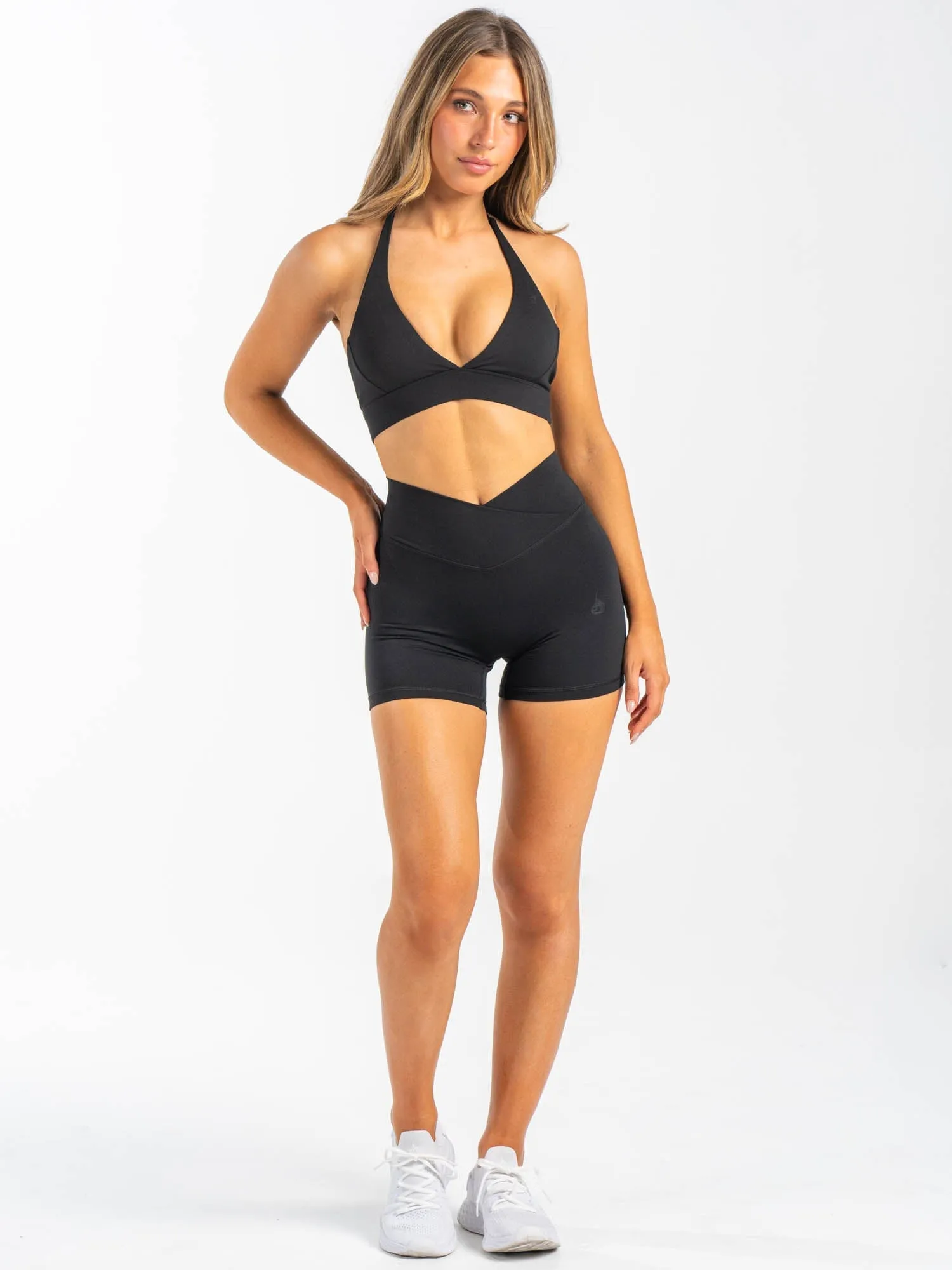NKD Halter Sports Bra - Black Style Options