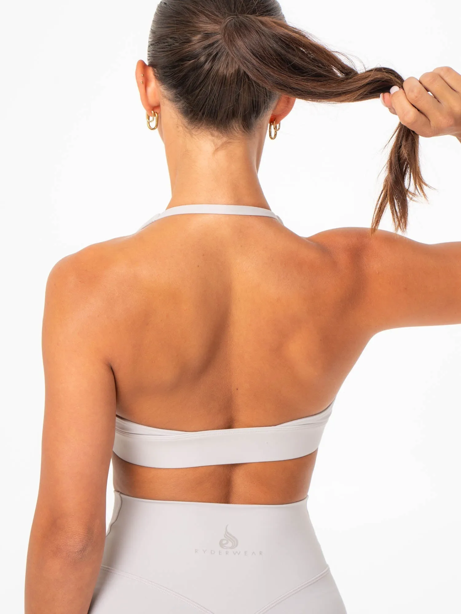 NKD Halter Sports Bra - Sugar Dust Shock Absorb