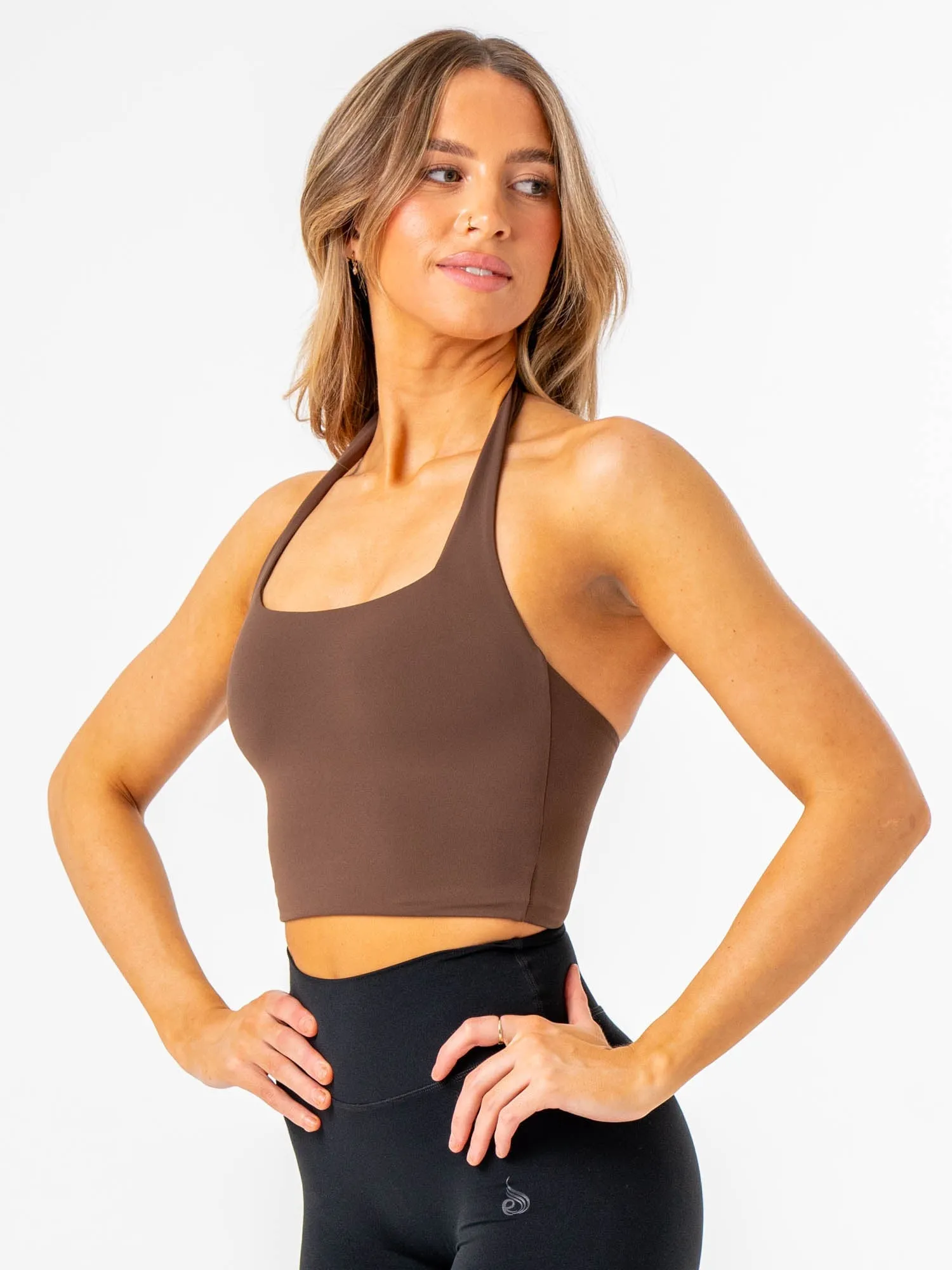 NKD Halter Tank - Chocolate urban fashion