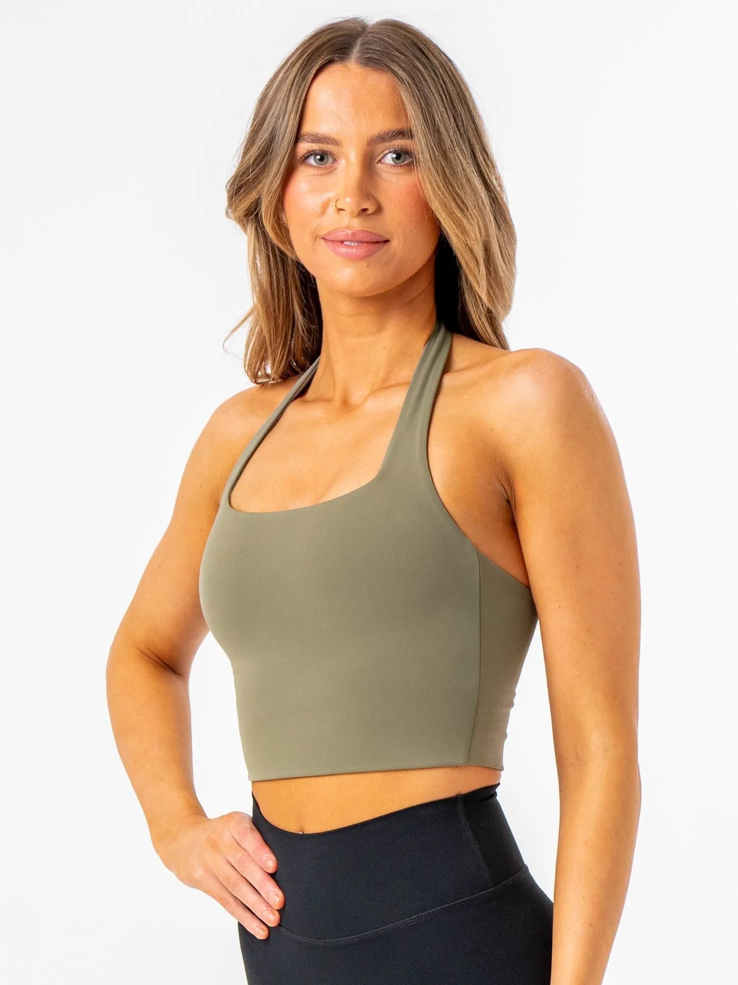 NKD Halter Tank - Desert Sage Sleek Style