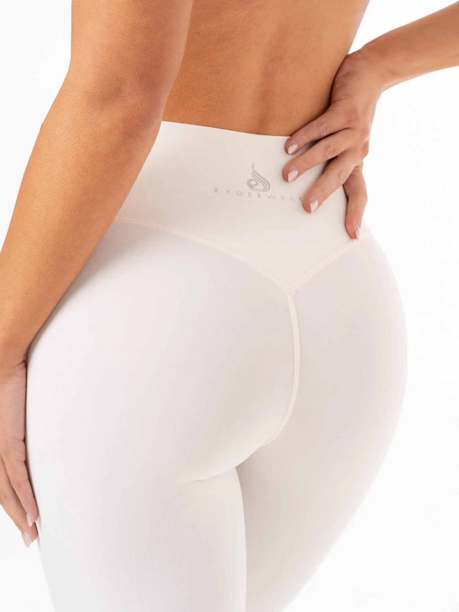 NKD High Waisted Leggings - Ivory Stretch control
