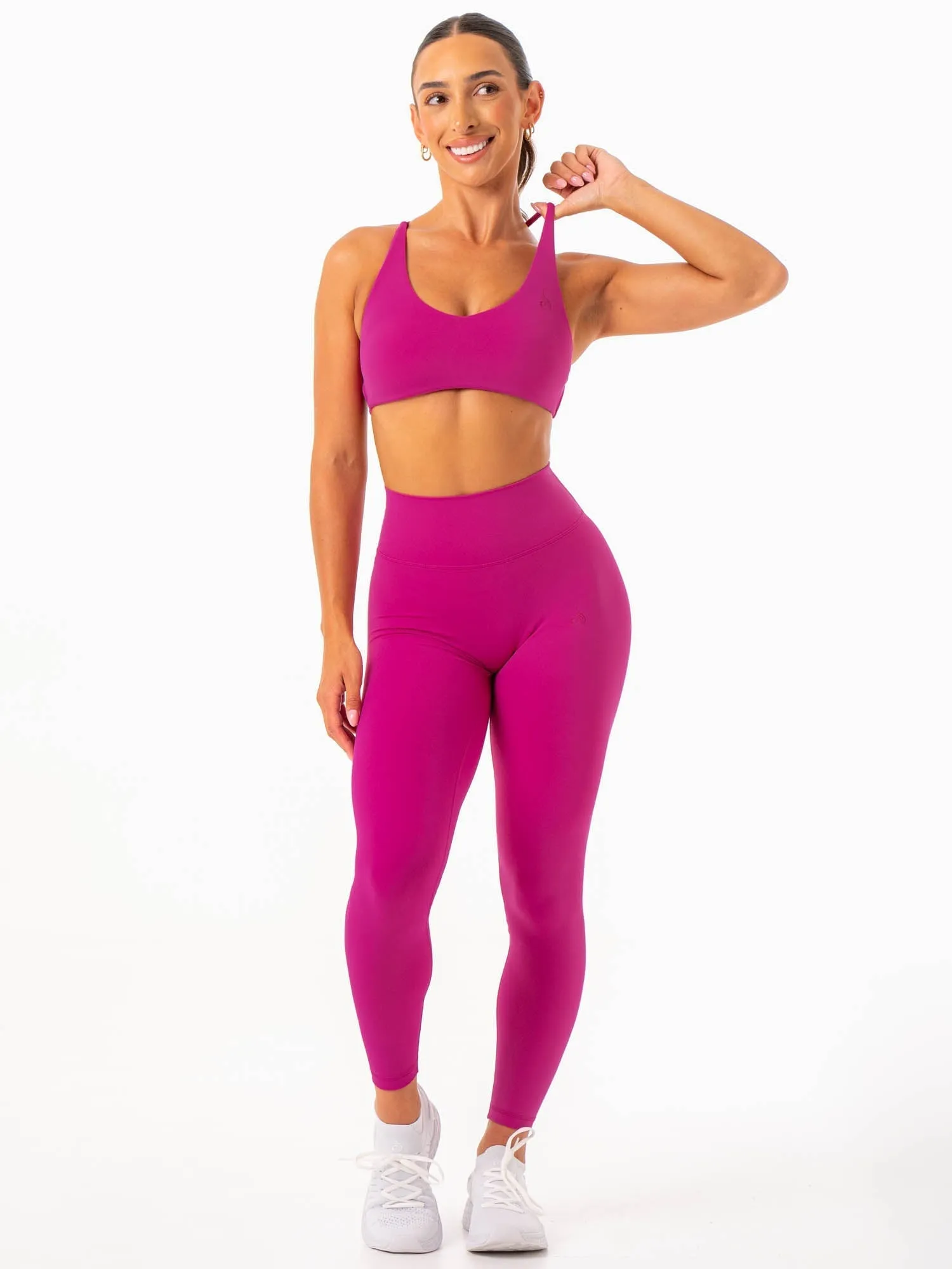NKD High Waisted Scrunch Leggings - Fuchsia Body sculpt