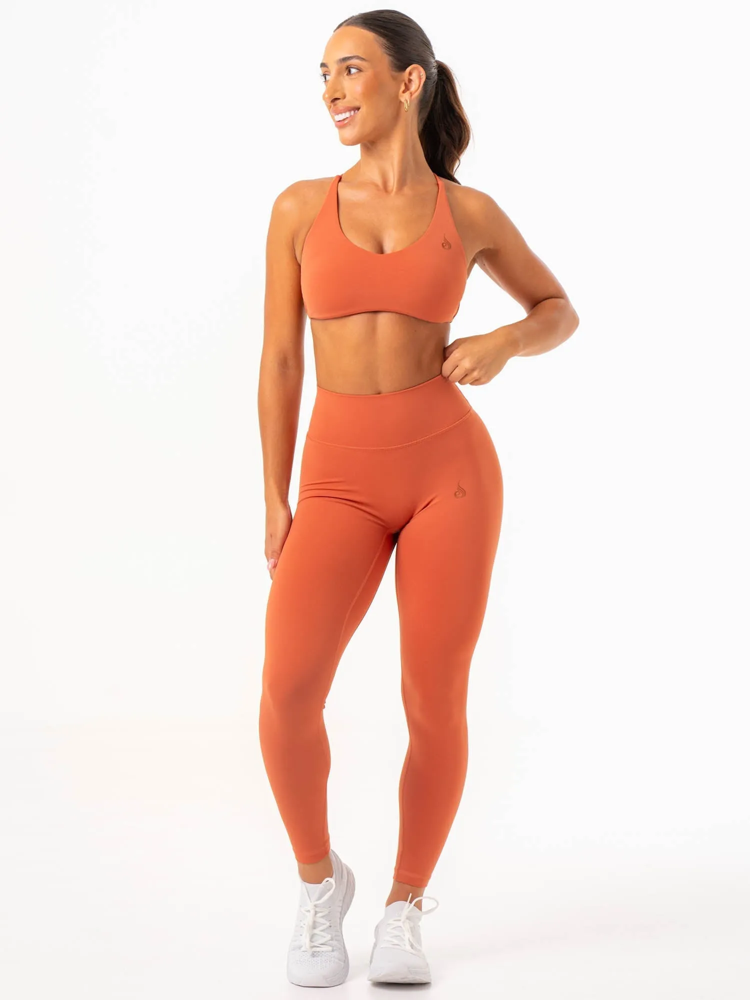 NKD High Waisted Scrunch Leggings - Terracotta Travel essential