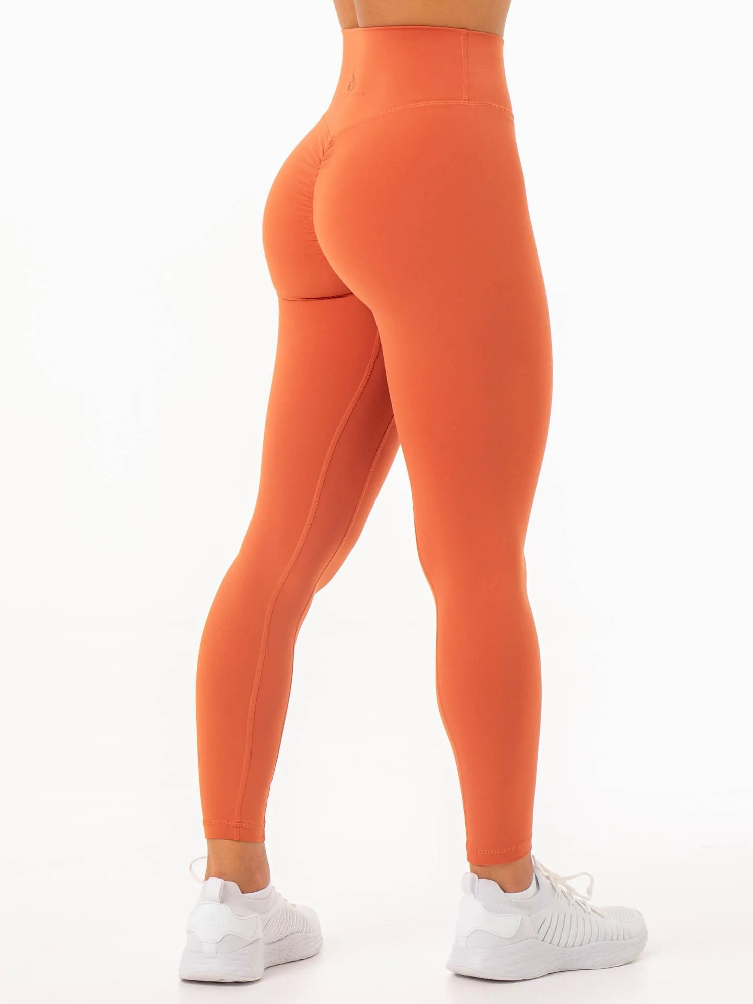 NKD High Waisted Scrunch Leggings - Terracotta High performance