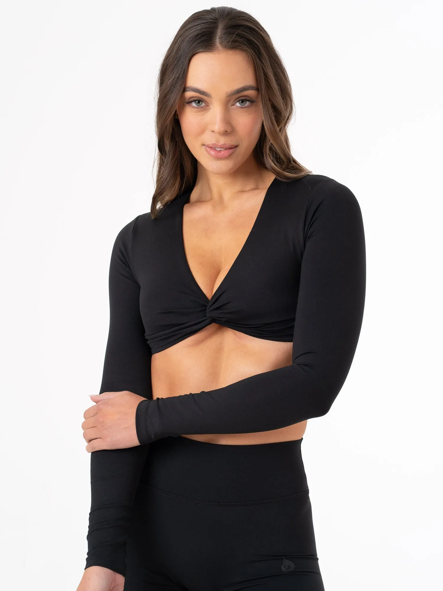 NKD Knot Long Sleeve Top - Black cultural blend